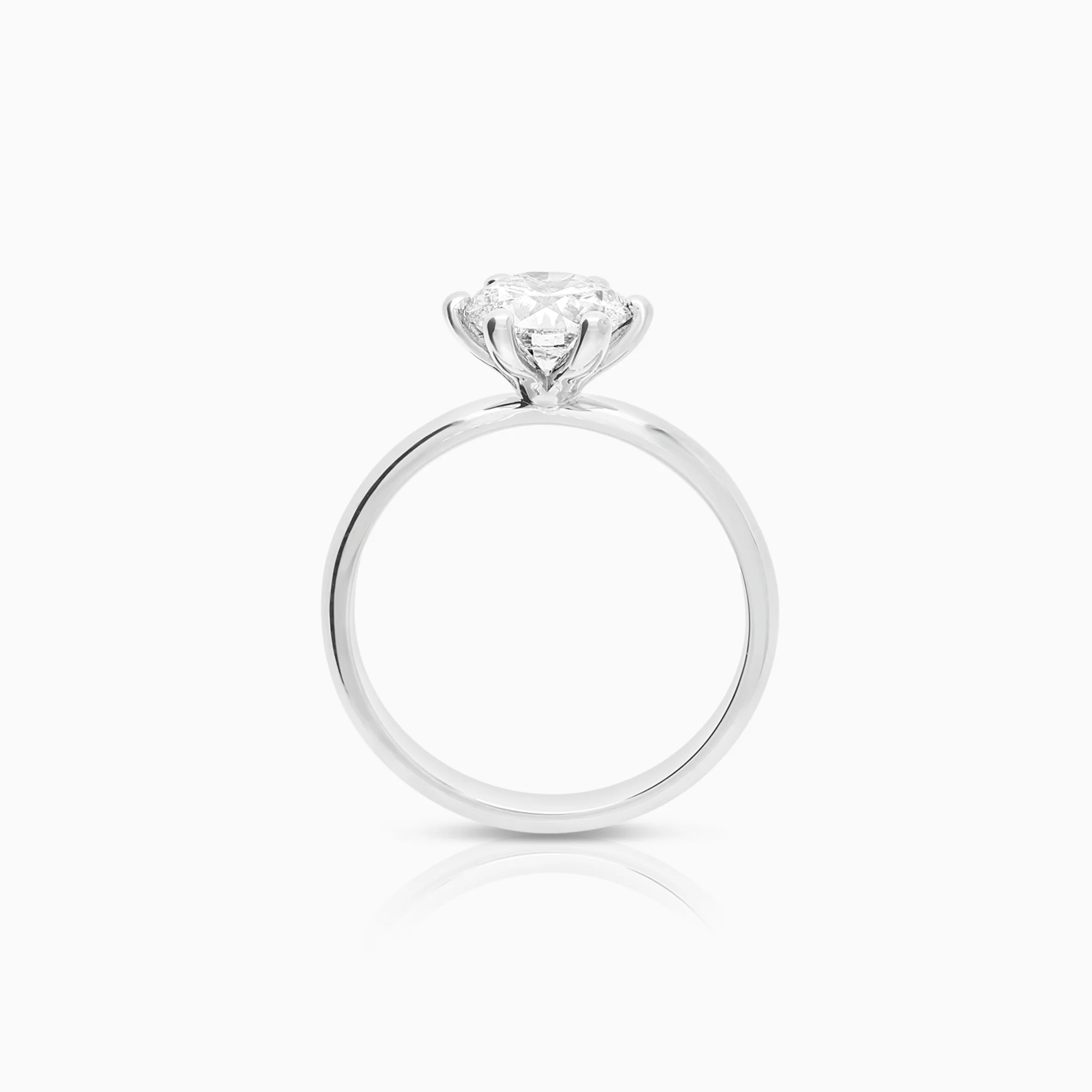 Solitaire ring 1.00ct 18K white gold - Image 2