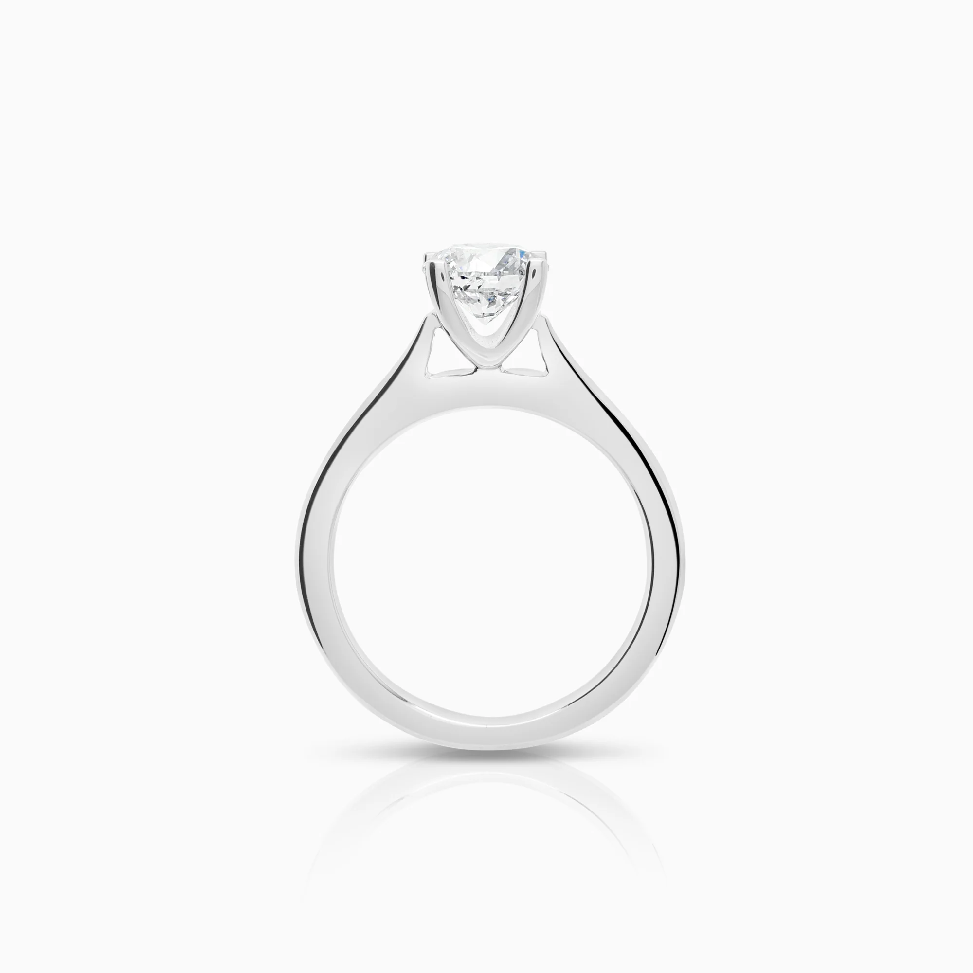 Solitaire ring 1.00ct 18K white gold - Image 2