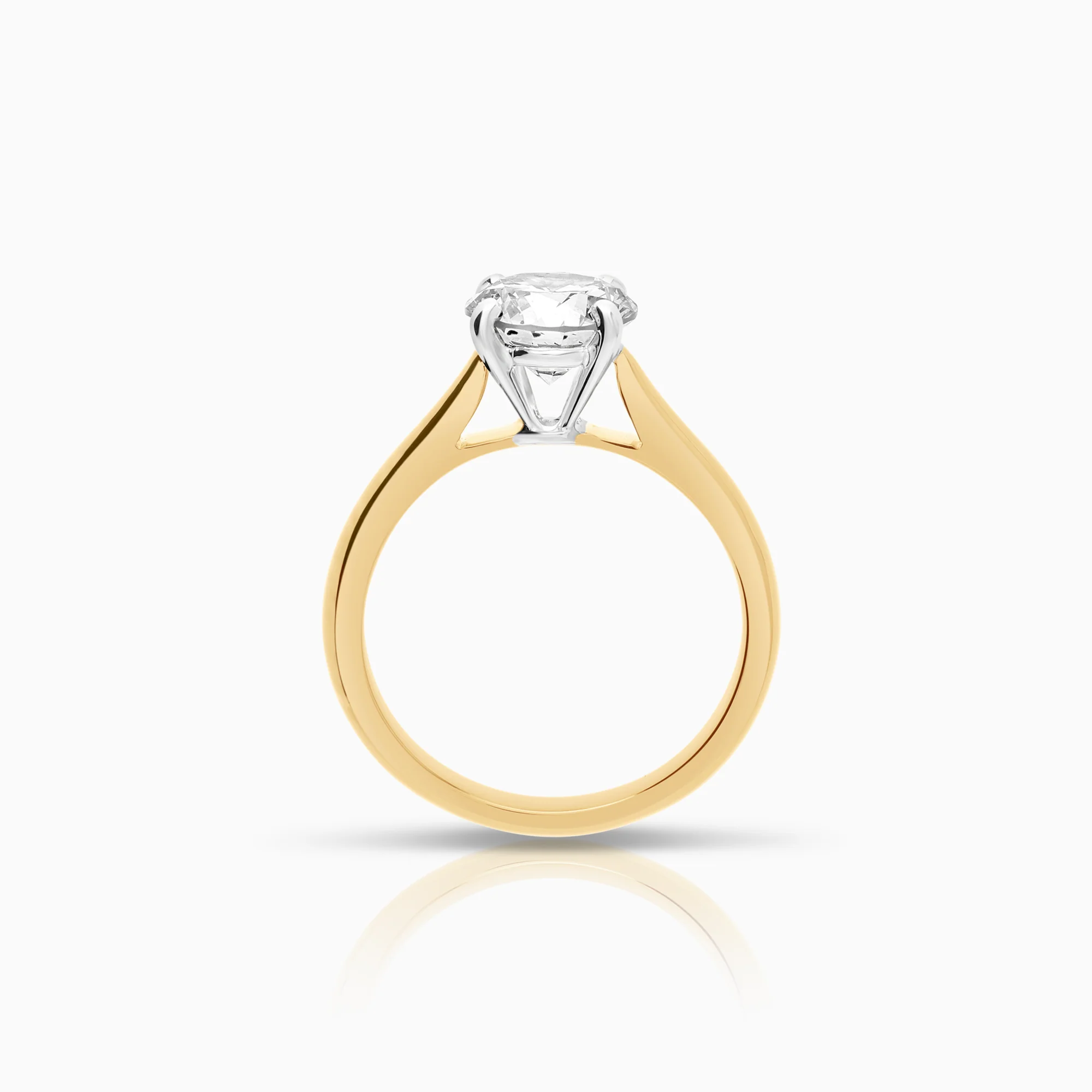 Solitaire ring 1.42ct 18K gold - Image 2