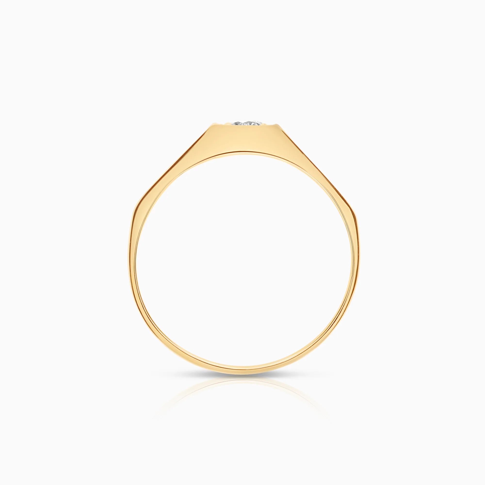 Solitaire ring 1.60g 18K gold - Image 2