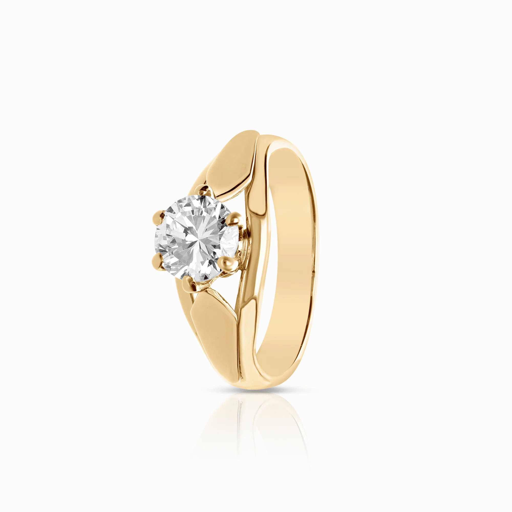 Solitaire ring 1.00ct 14K gold