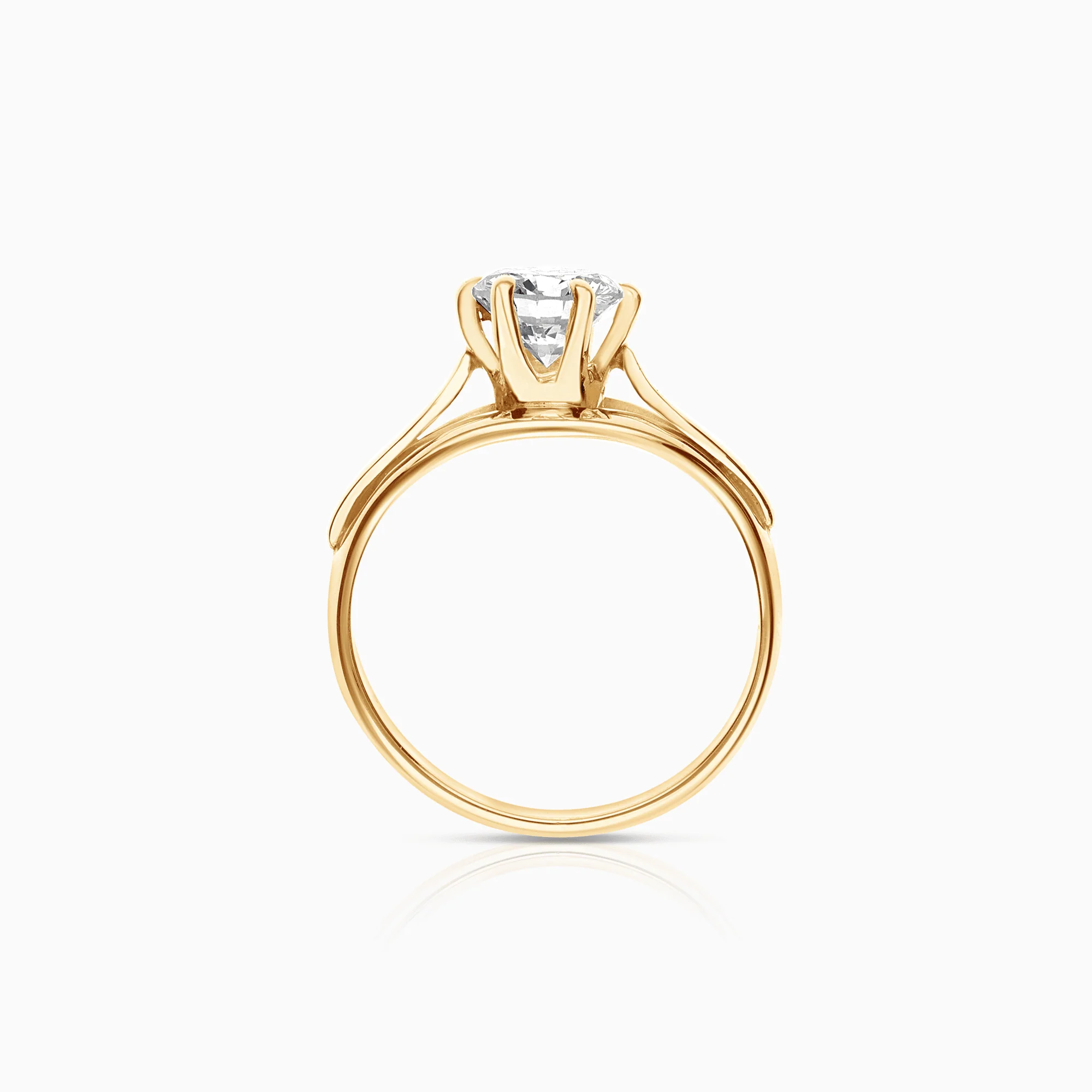 Solitaire ring 1.00ct 14K gold - Image 3
