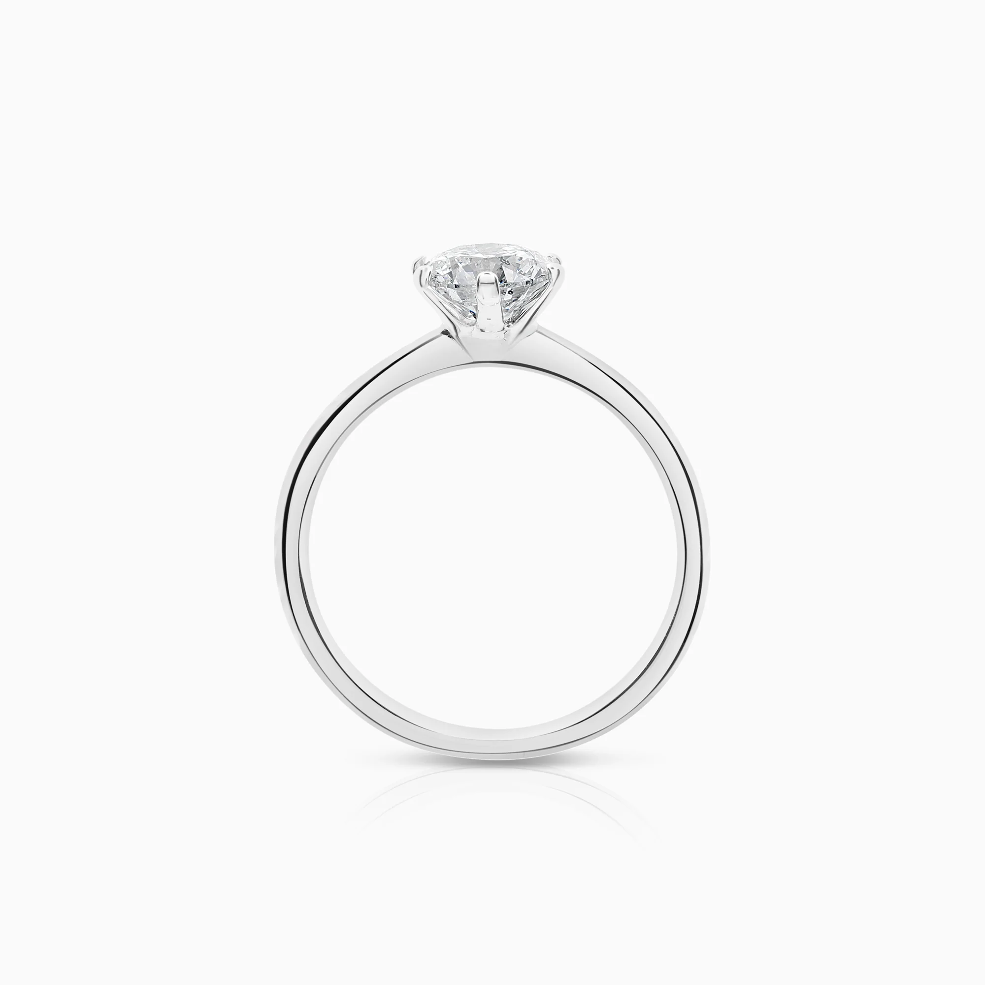 Solitaire ring 1.20ct 18K white gold - Image 2