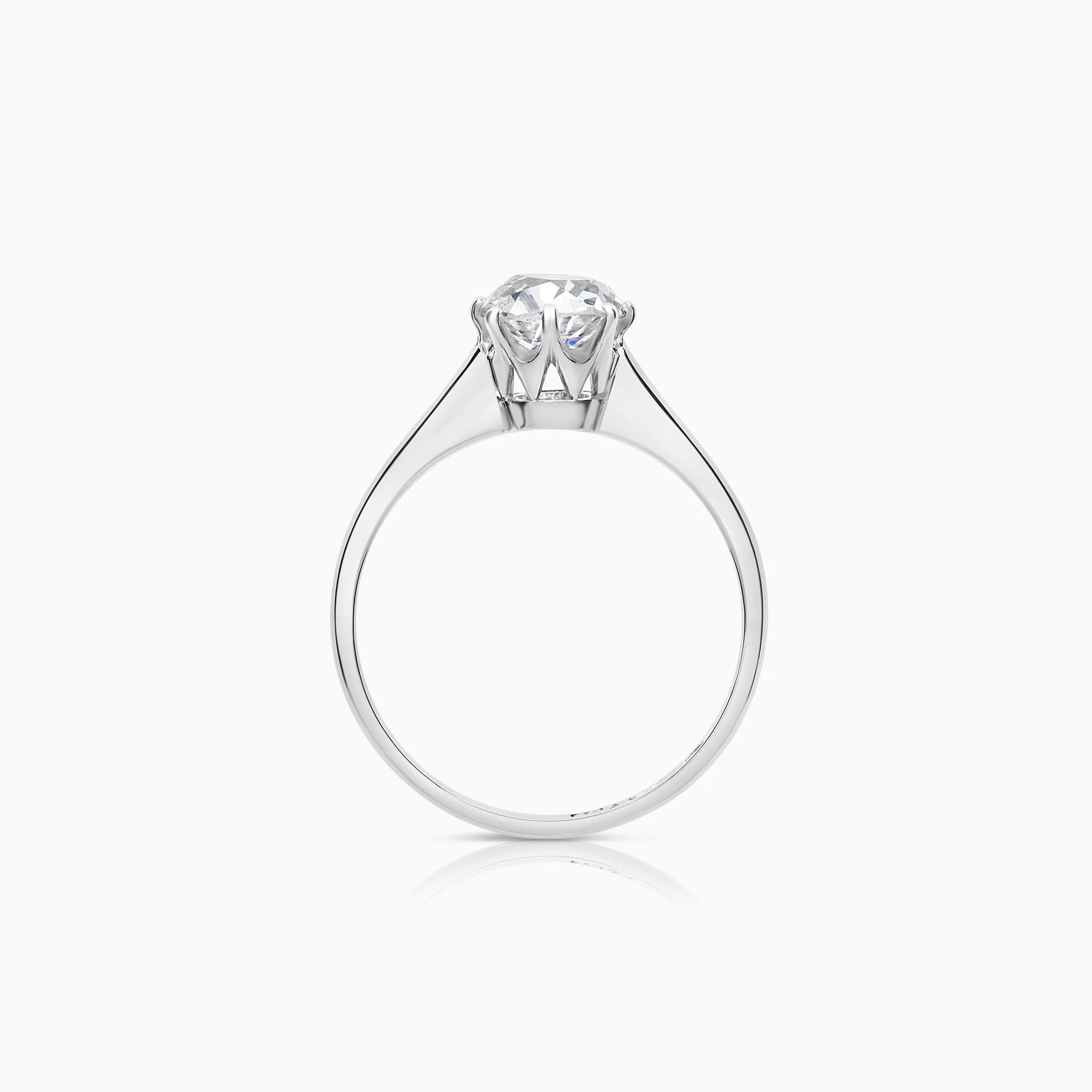 Solitaire ring 1.40ct 18K white gold - Image 2