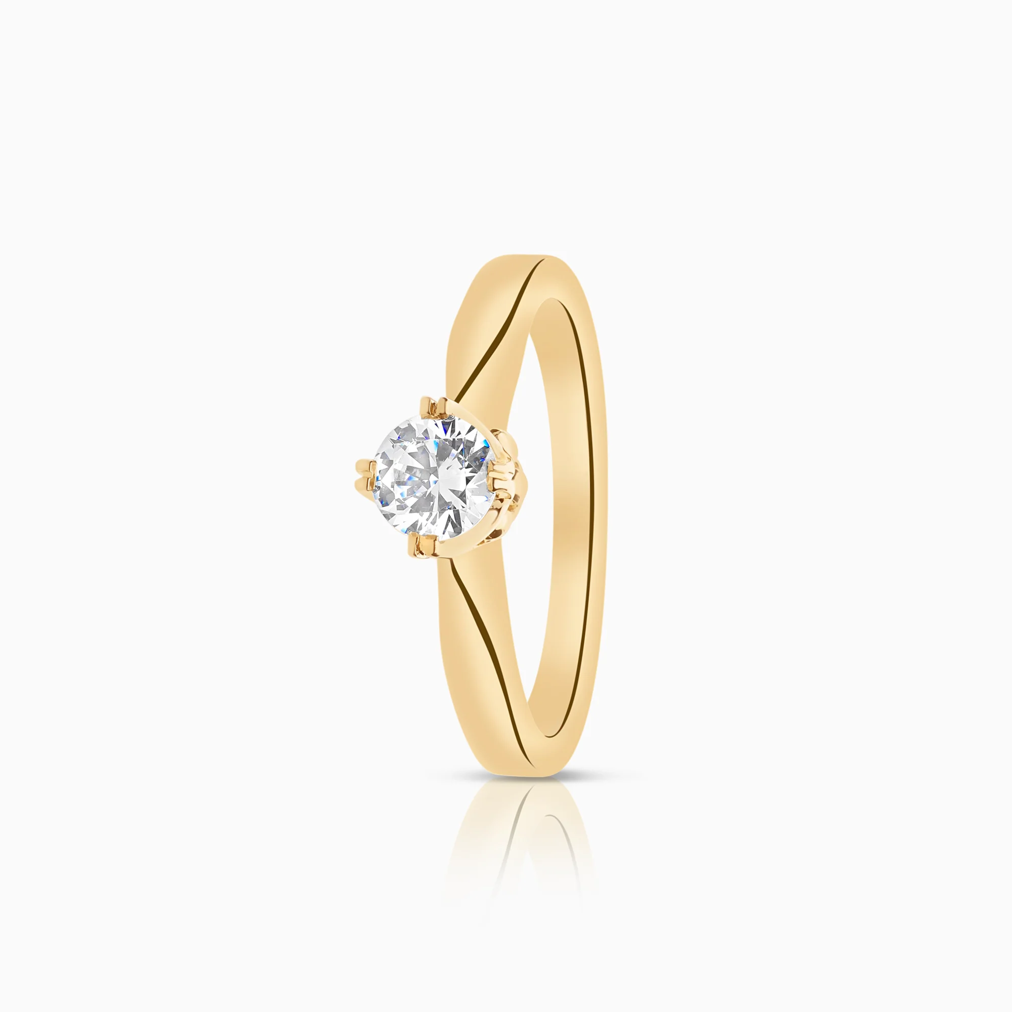 Solitaire ring cubic zirconia 4.95g 18K gold