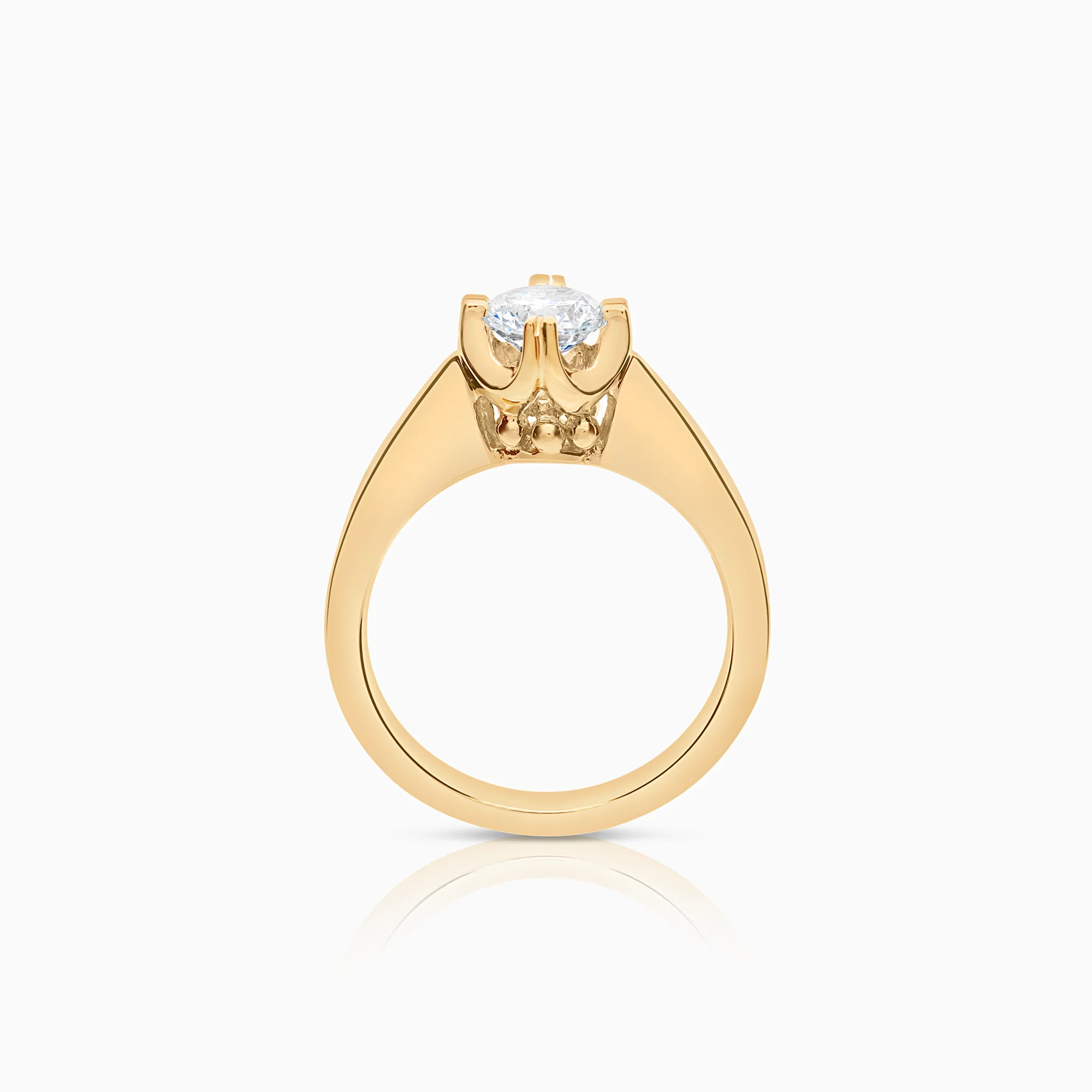 Solitaire ring 6.55g 18K gold - Image 2