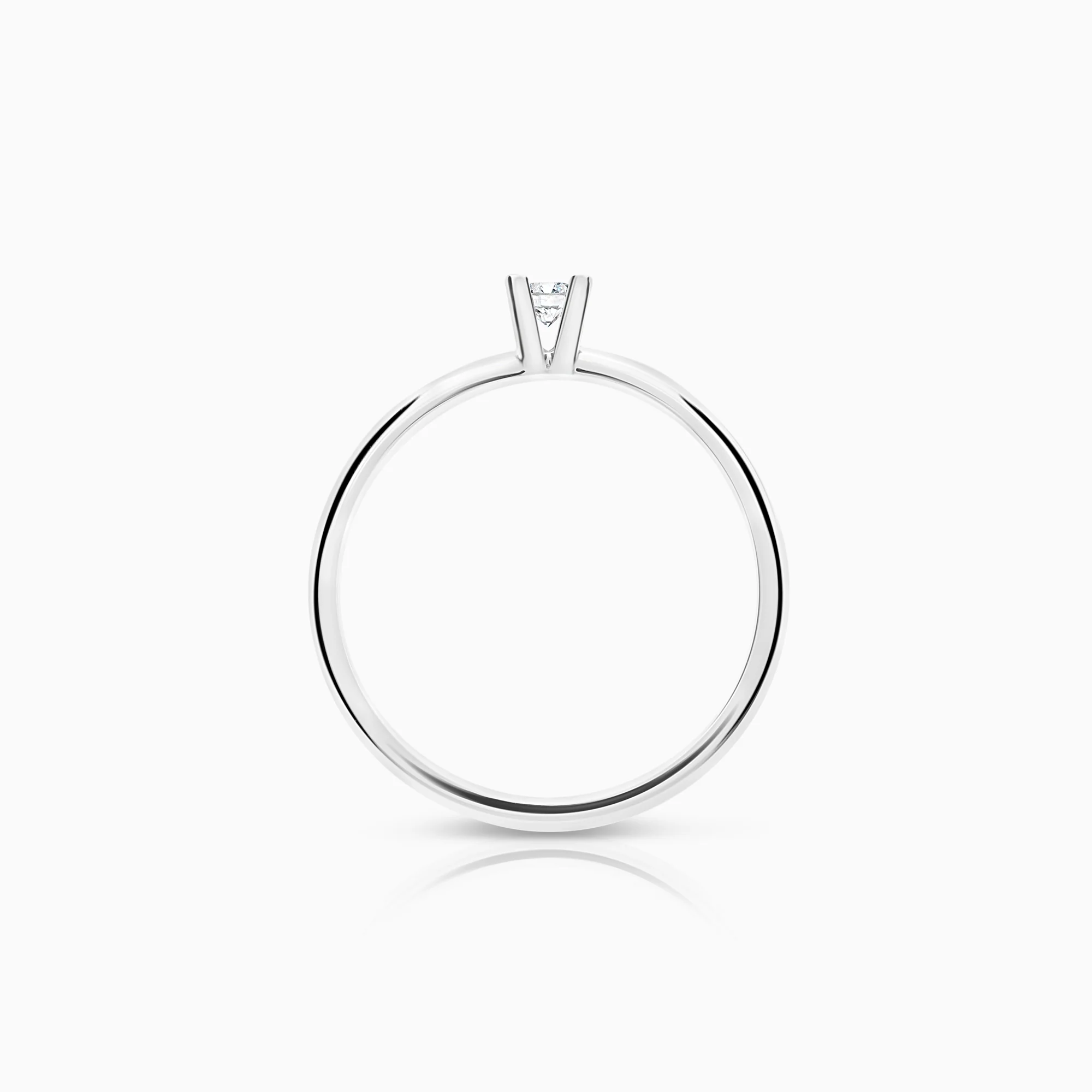 Solitaire ring lab-grown diamond 0.10ct 850 platinum - Image 2
