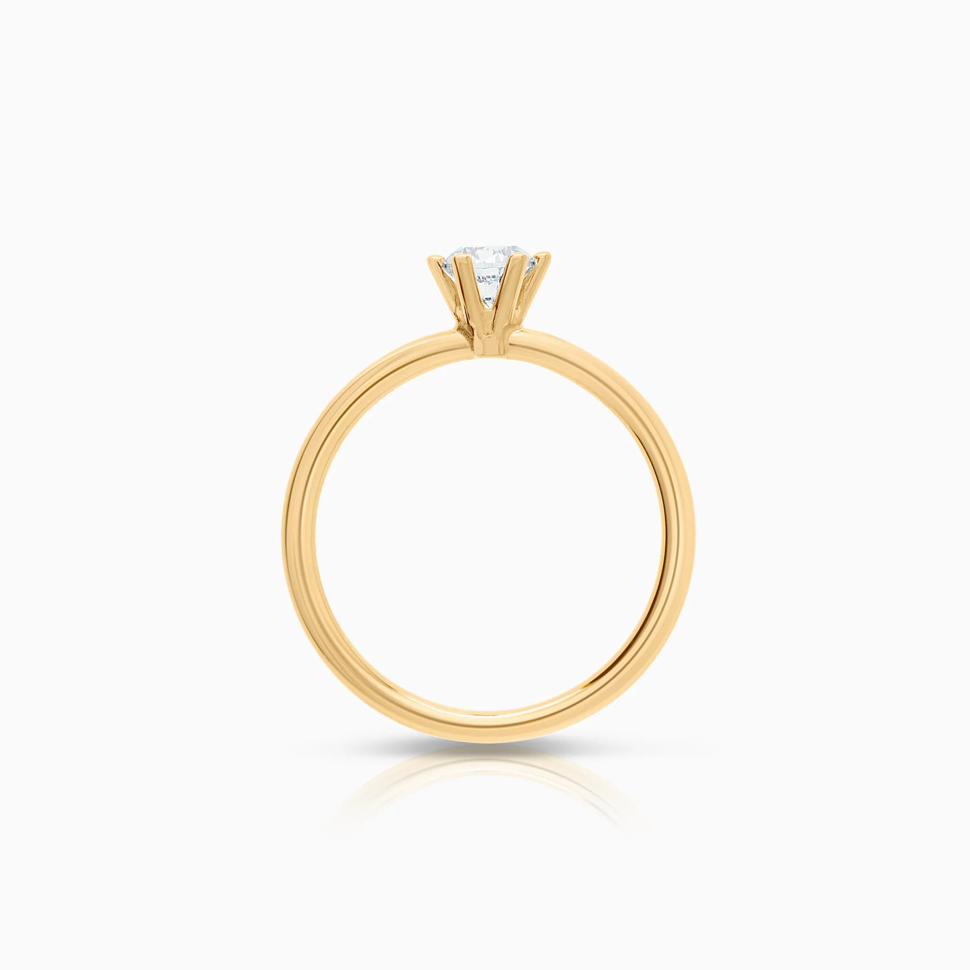 Solitaire ring lab-grown diamond 0.35ct 18K gold - Image 2