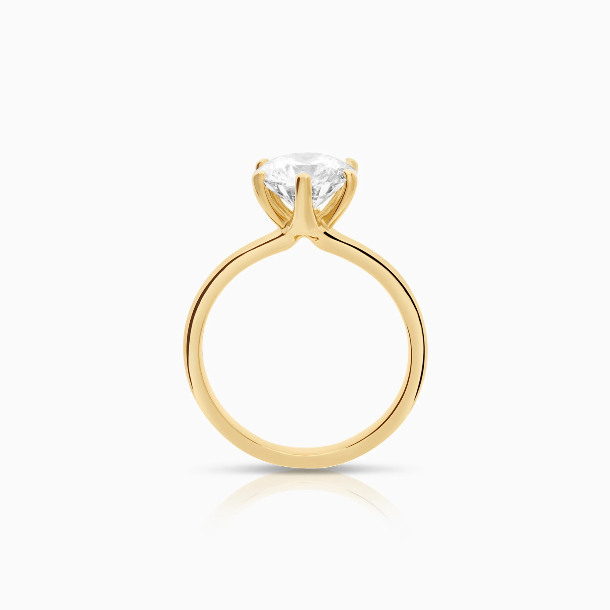 Solitaire ring lab-grown diamond 1.60ct 18K gold - Image 2