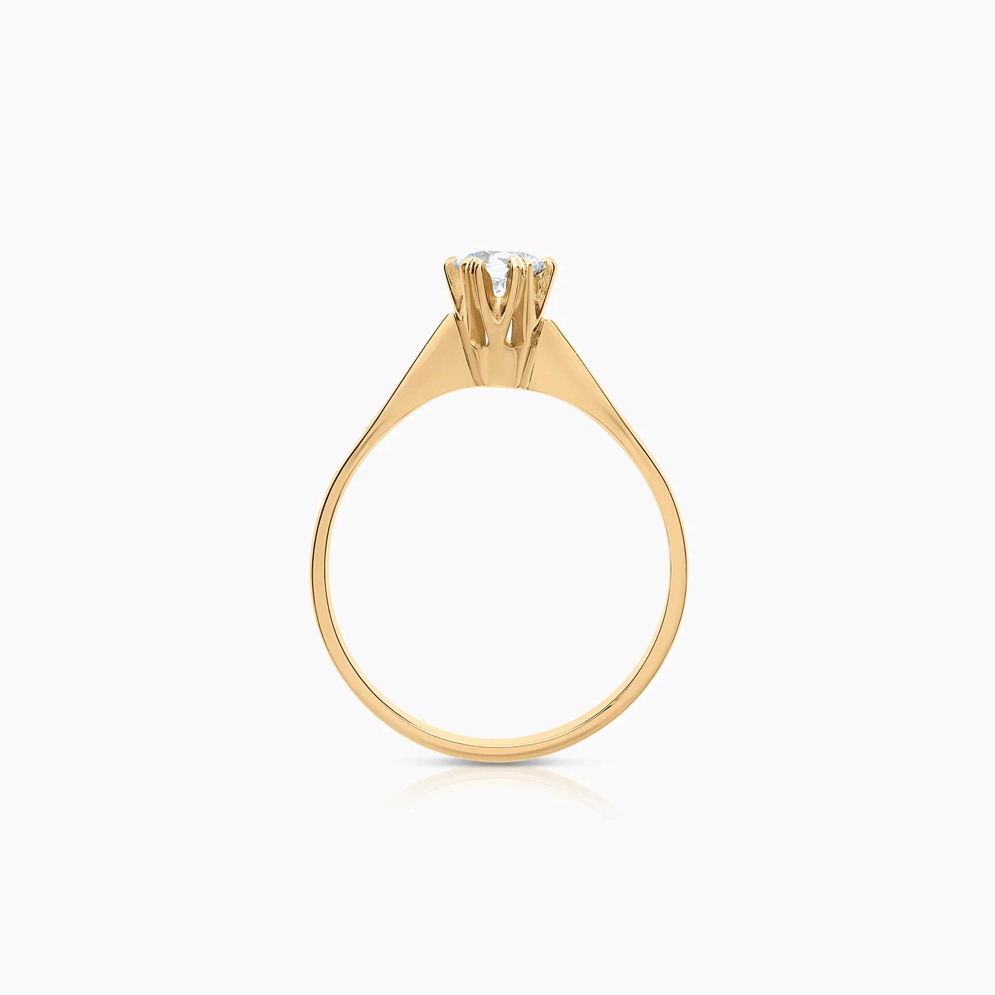 Solitaire ring with cubic 3.98g 18K gold - Image 2