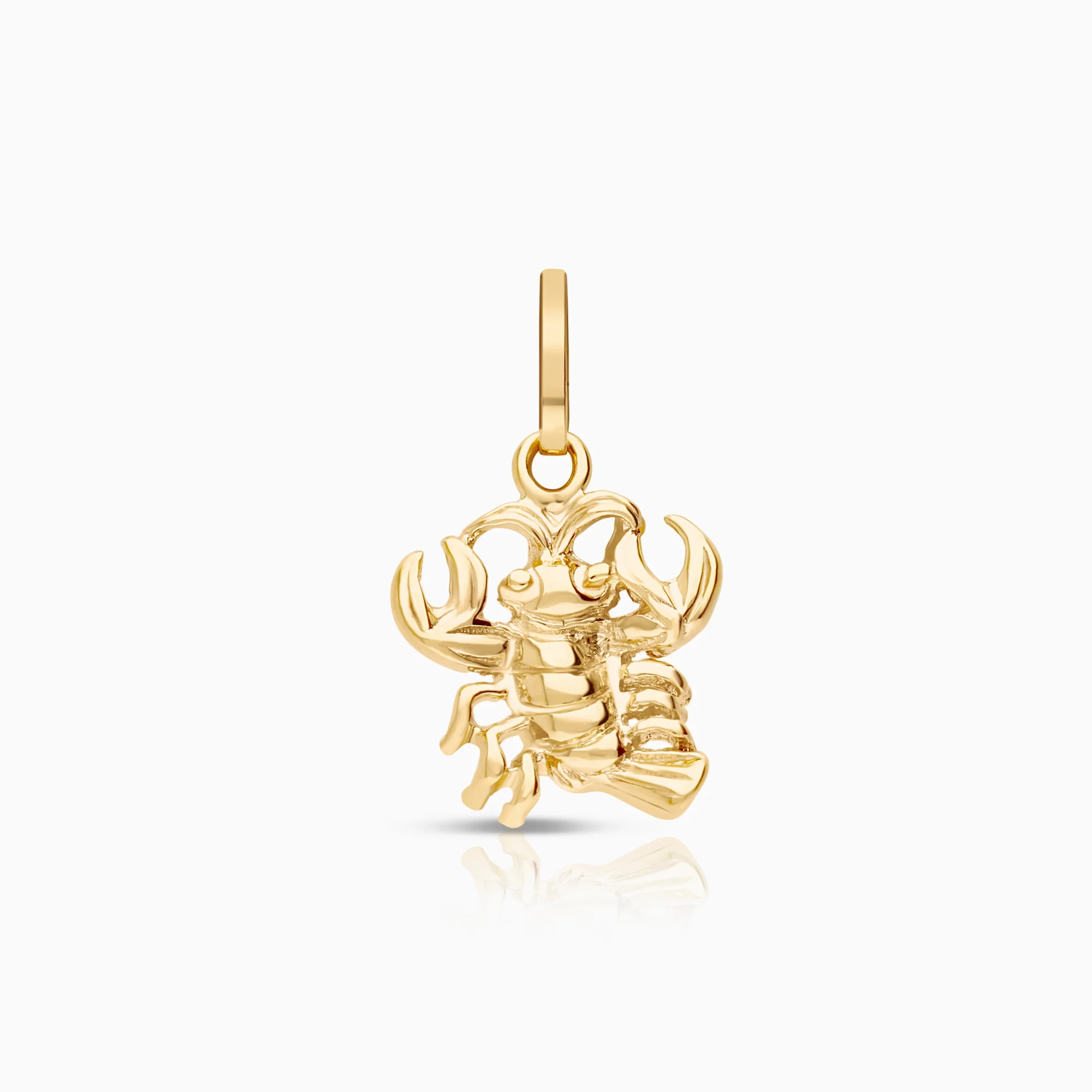 Zodiac sign pendant Cancer 0.88g 18K gold.