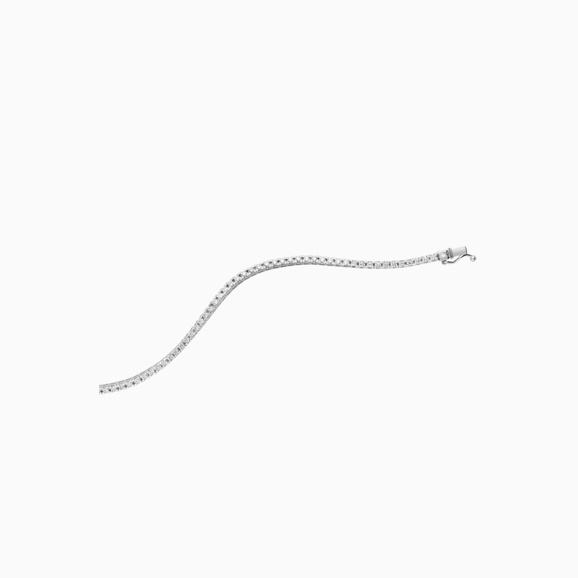 Tennis bracelet 1.73ct 18K white gold - Image 3