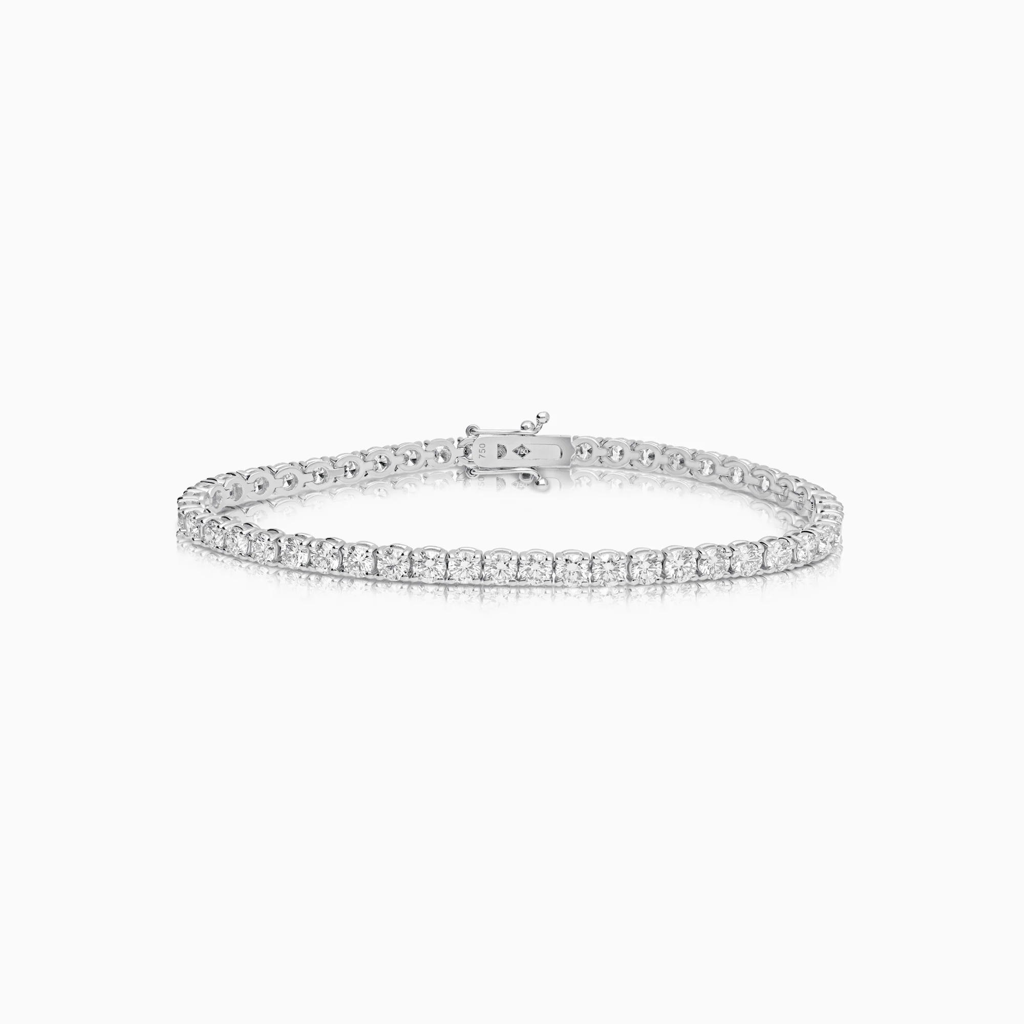 Tennis bracelet 7.10ct 18K white gold