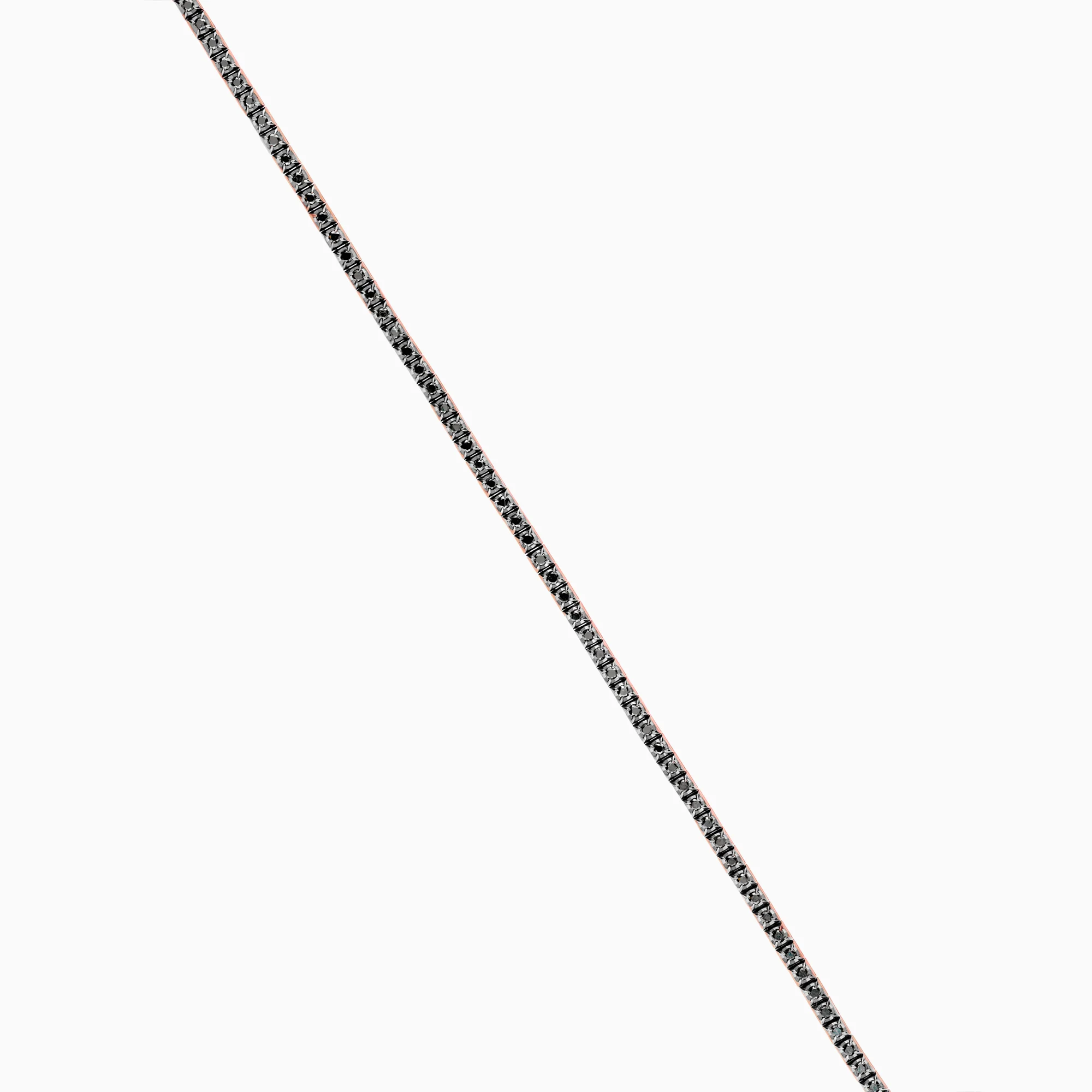 Tennis bracelet black diamonds 0.47ct 18K rose gold