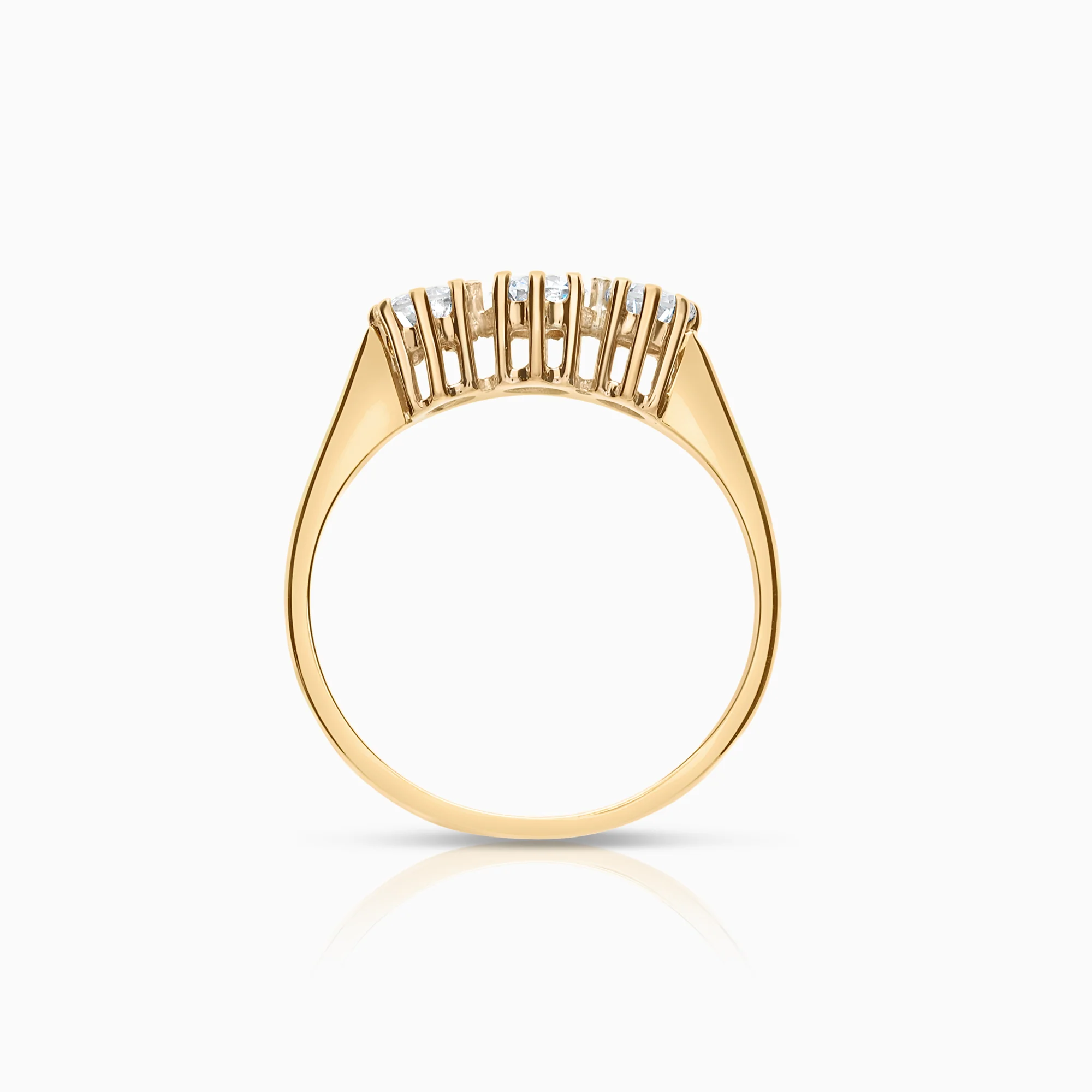 Three-stone ring 0.50ct 18K gold - Image 2