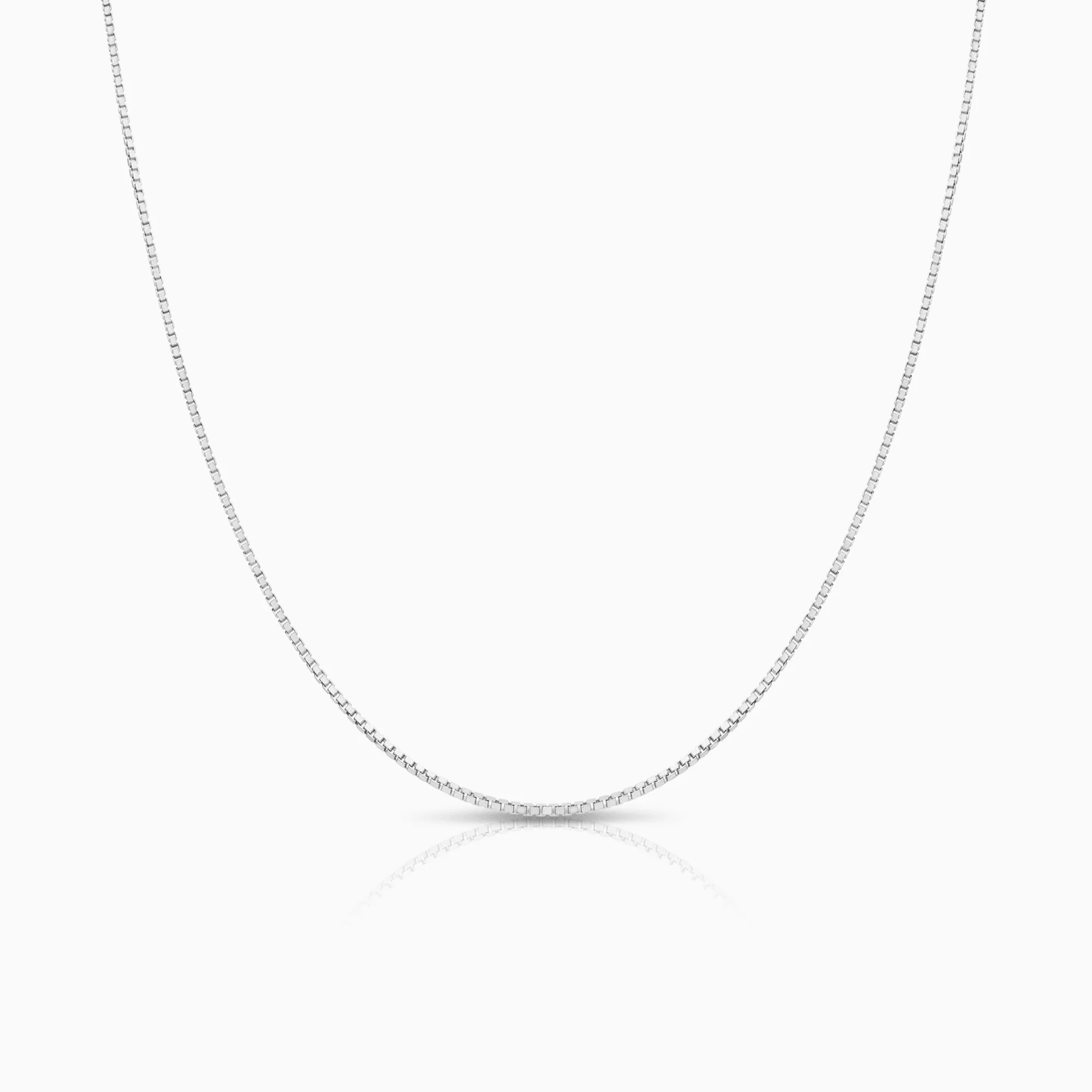 Box chain 3.61g 18K white gold