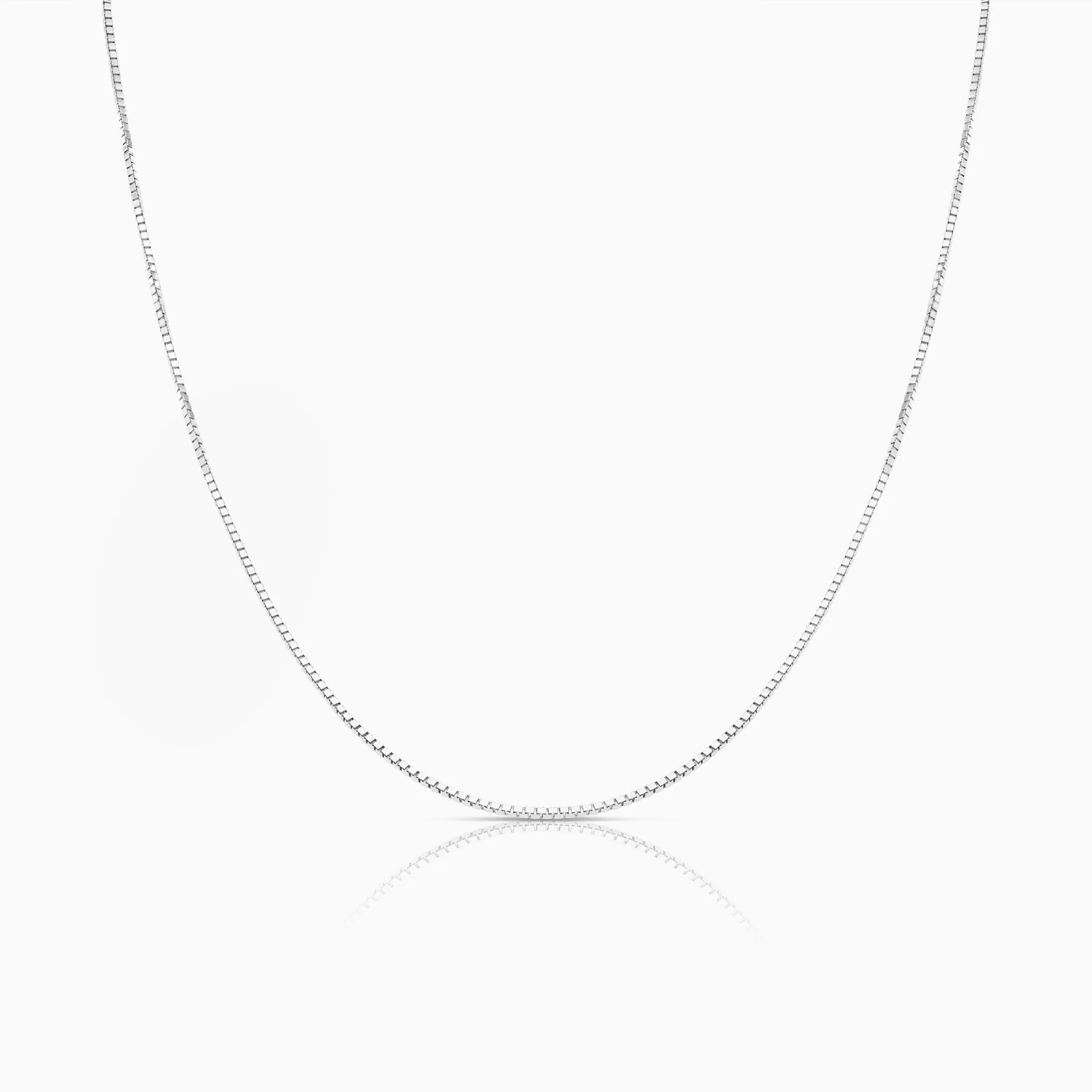 Box Chain 37.5cm 18K White Gold