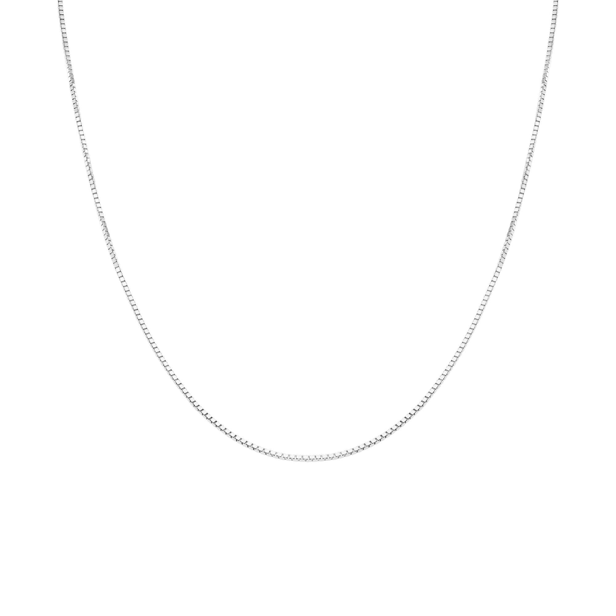 Box Chain 37.5cm 18K White Gold - Image 2
