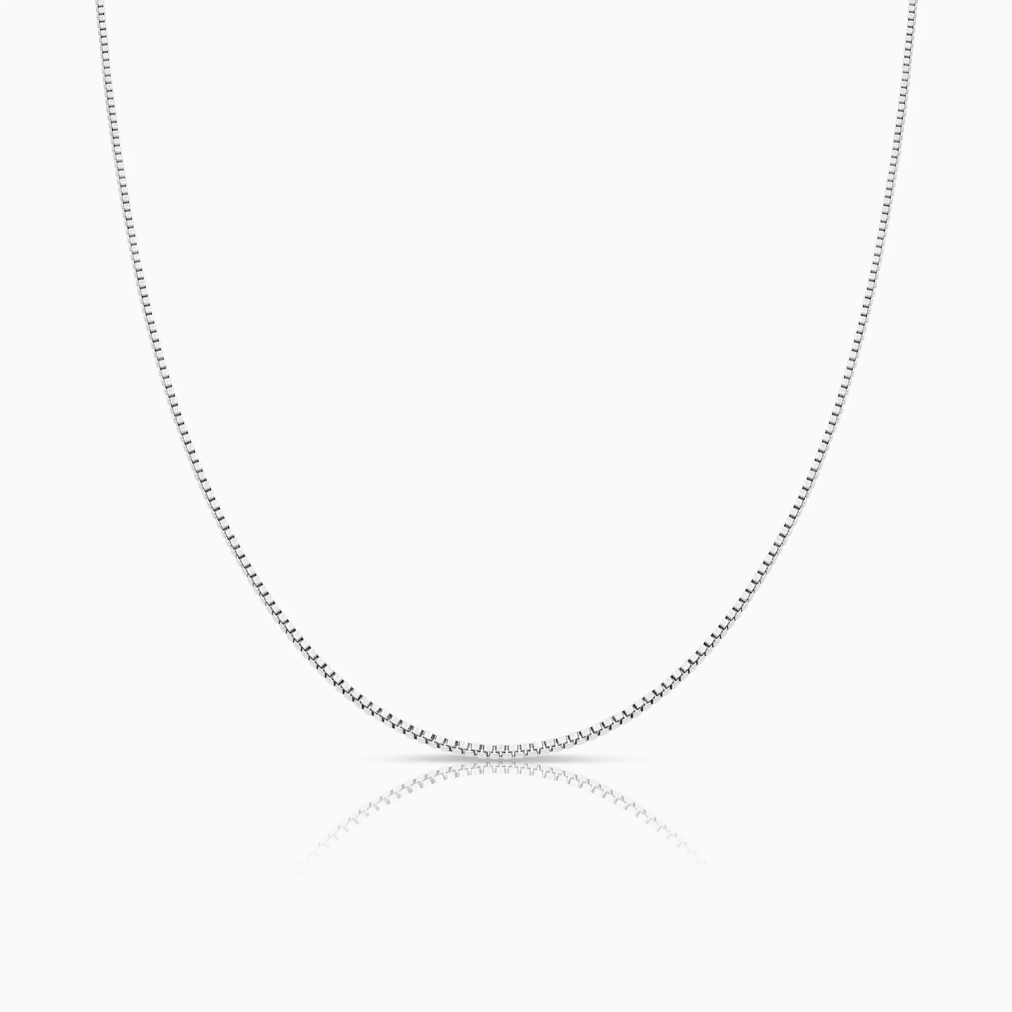 Box Chain 38cm 18K white gold