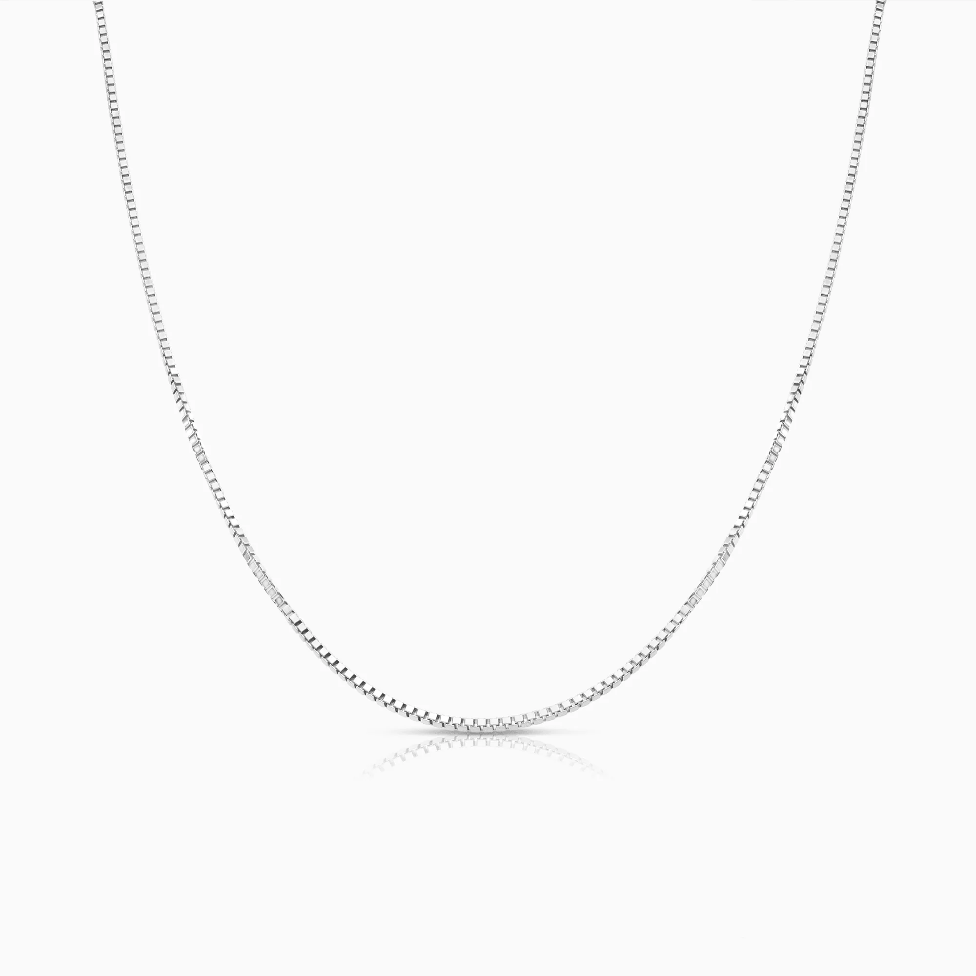 Box Chain 40.5cm 18K white gold