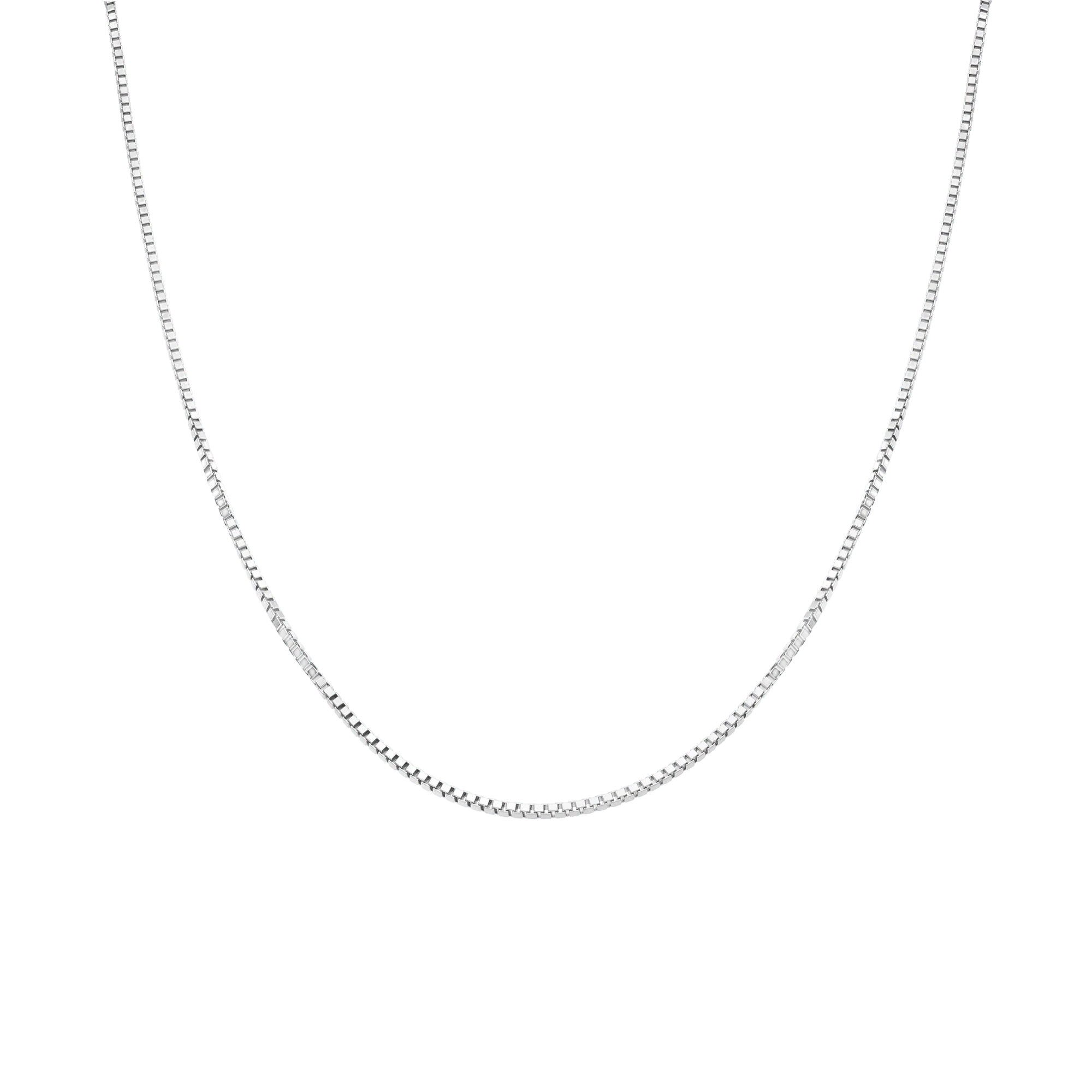 Box Chain 40.5cm 18K white gold - Image 2