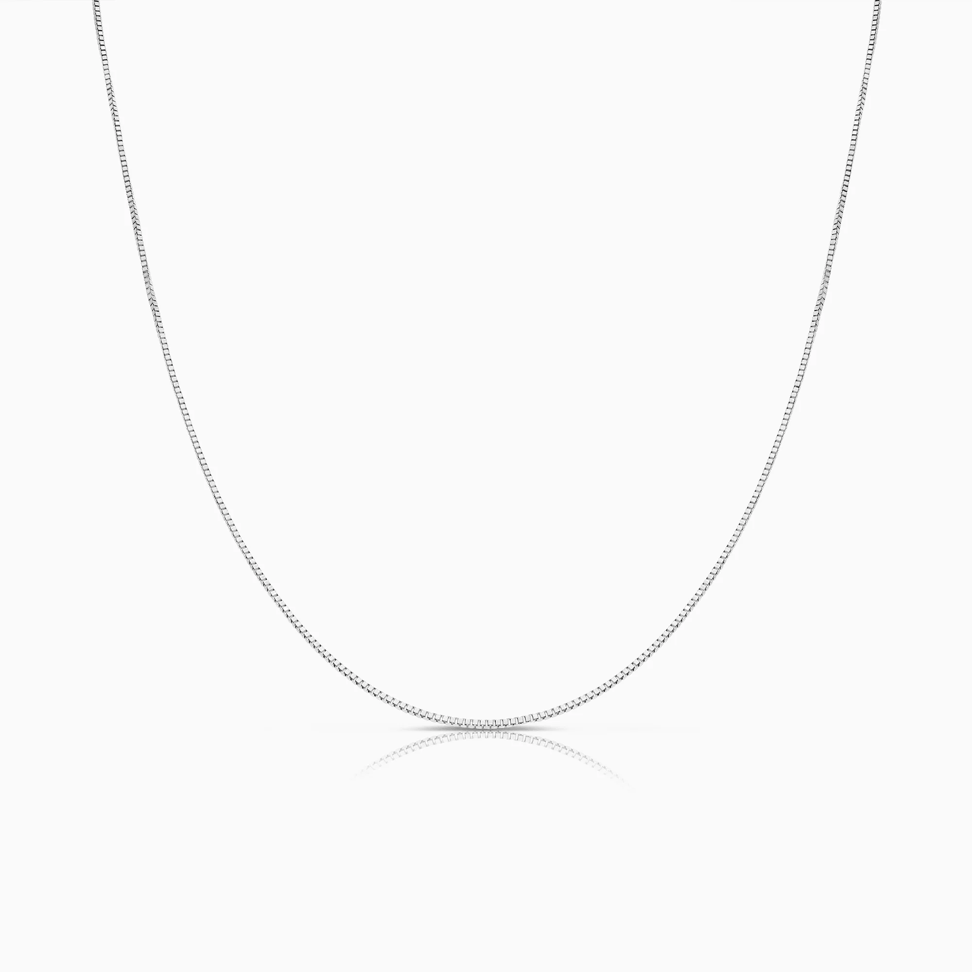 Box Chain 40.5cm 18K white gold
