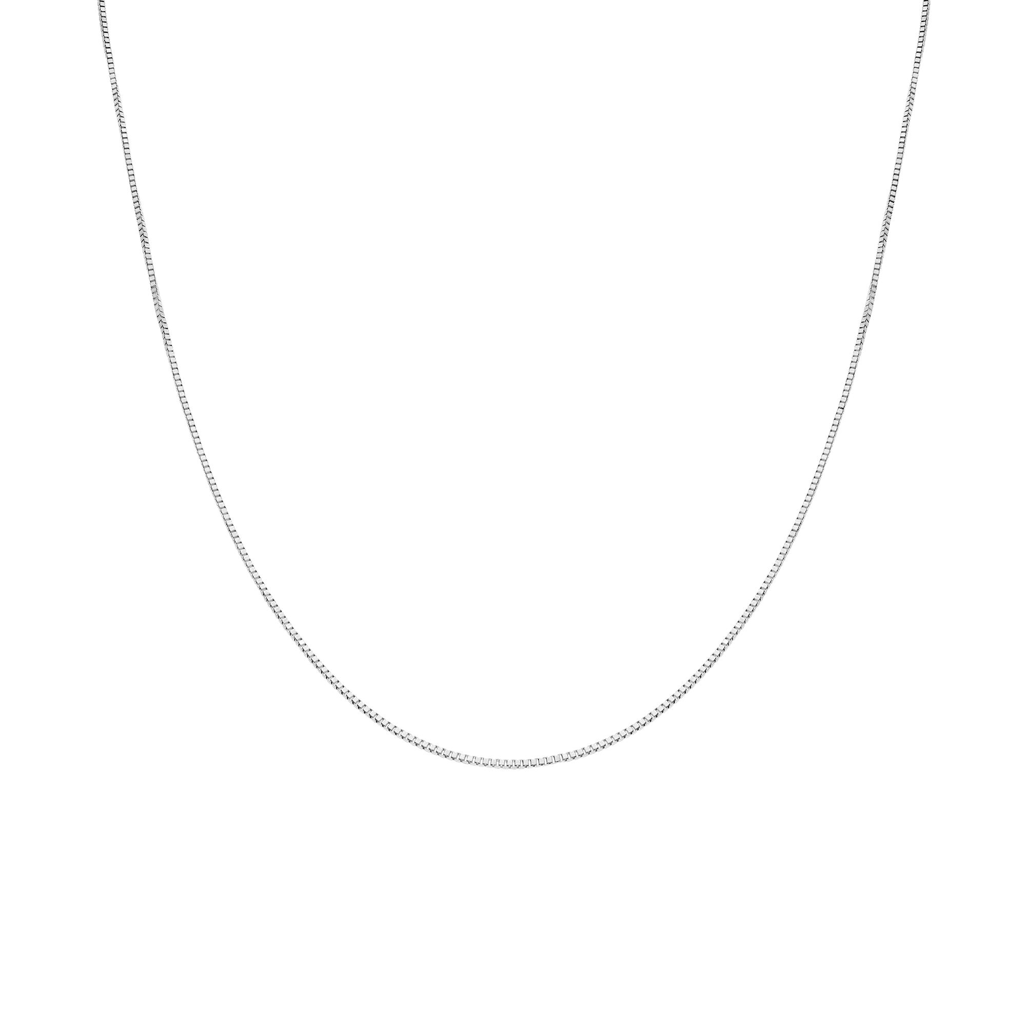 Box Chain 40.5cm 18K white gold - Image 2