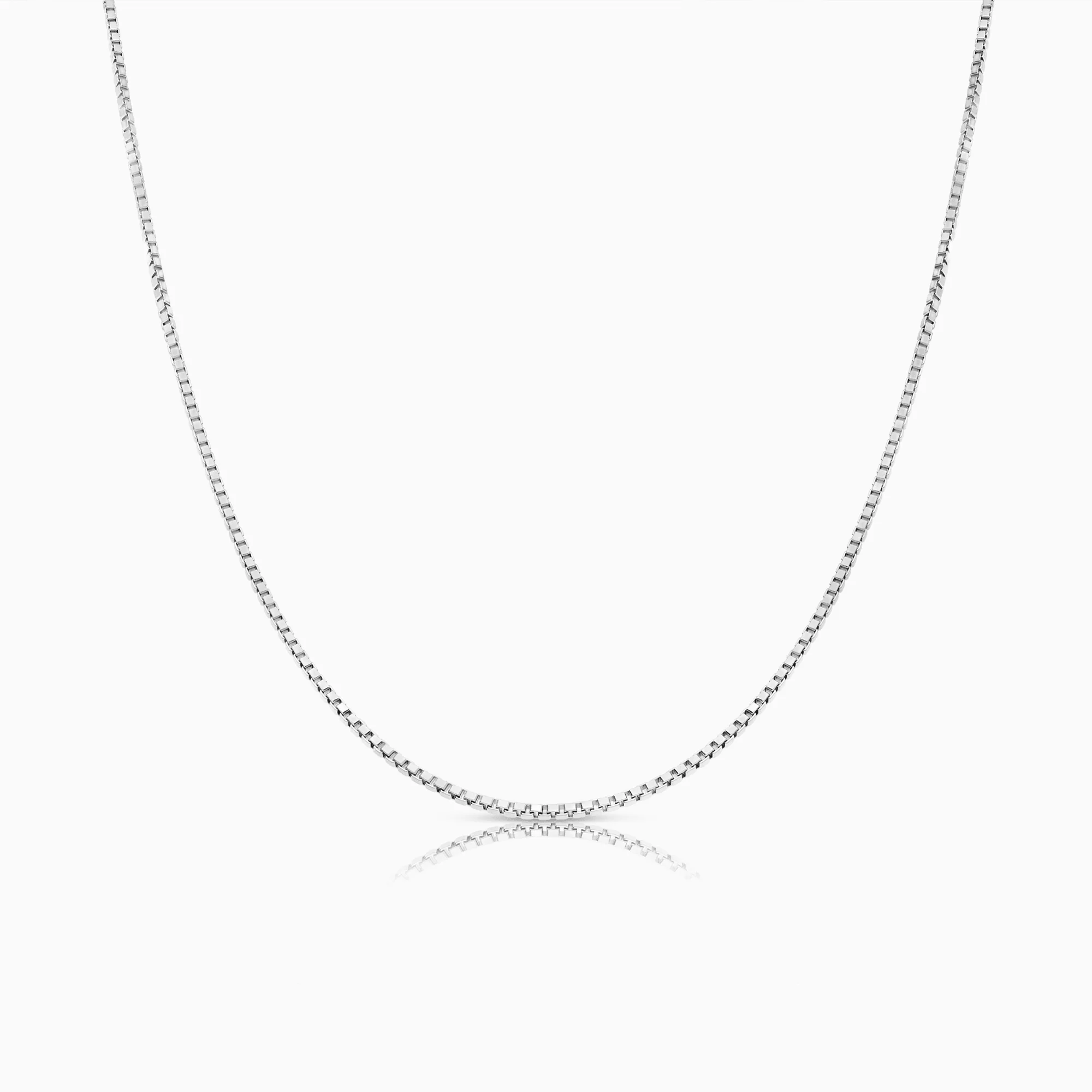 Box Chain 40cm 18K White Gold