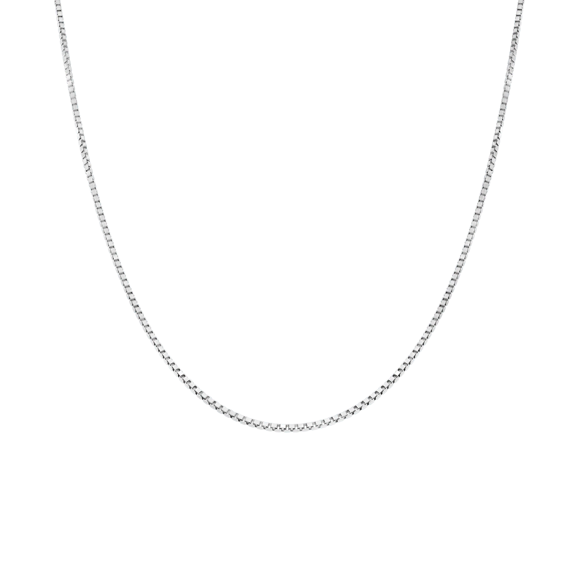 Box Chain 40cm 18K White Gold - Image 2