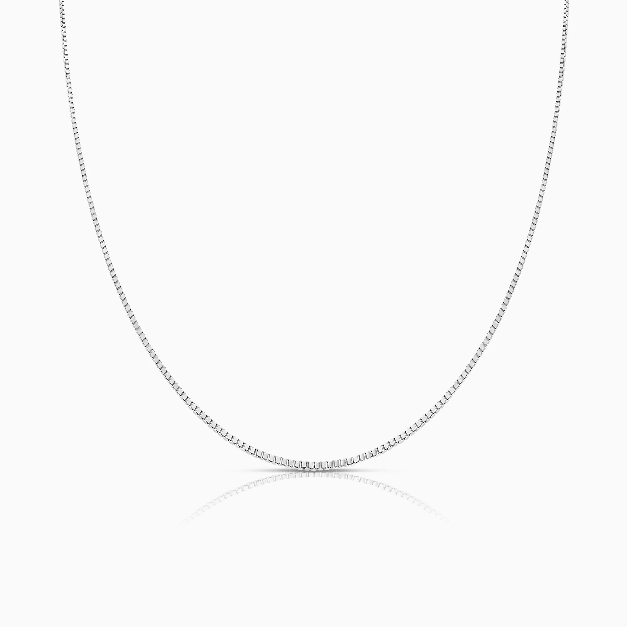 Box Chain 40cm 18K White Gold