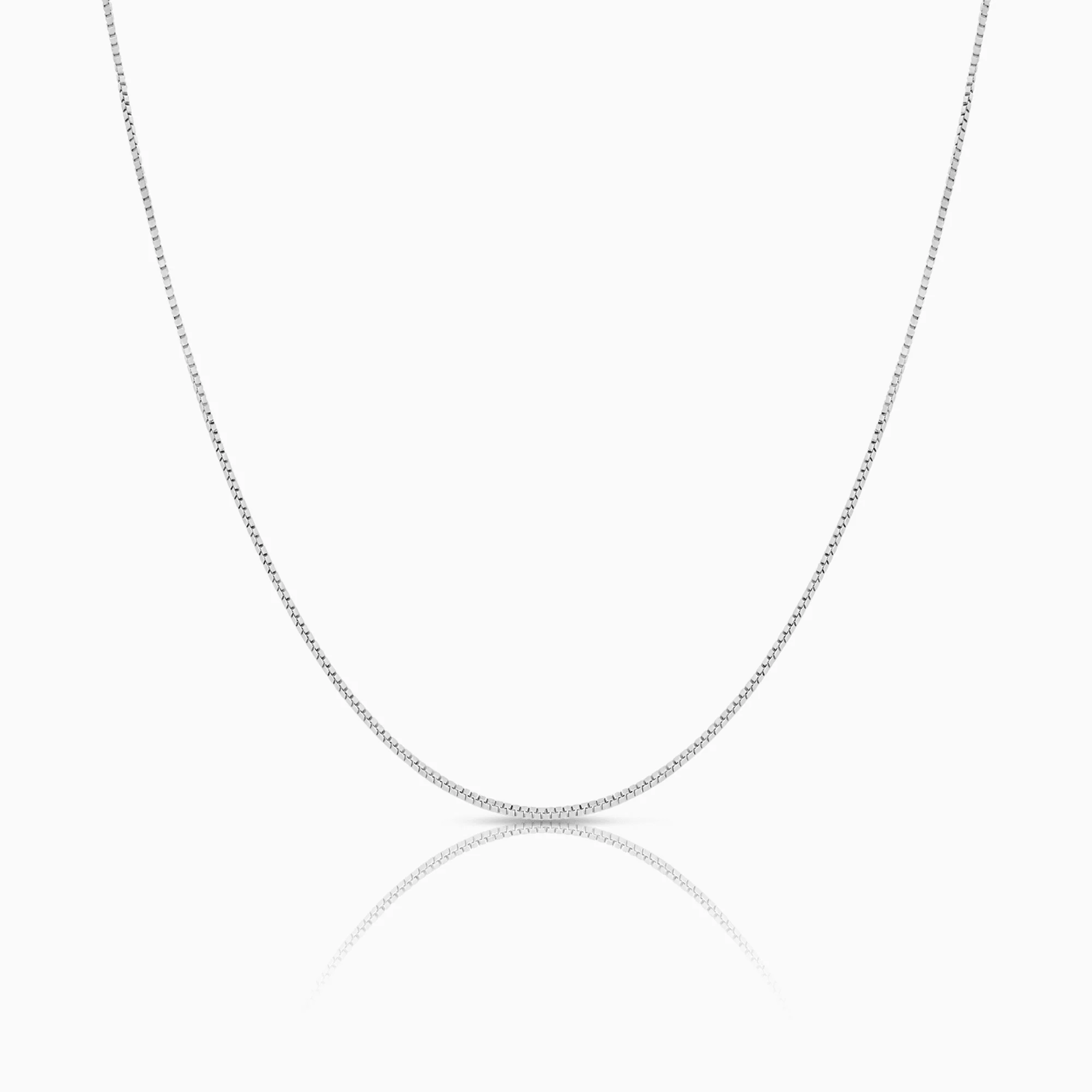 Box Chain 40cm 18K White Gold