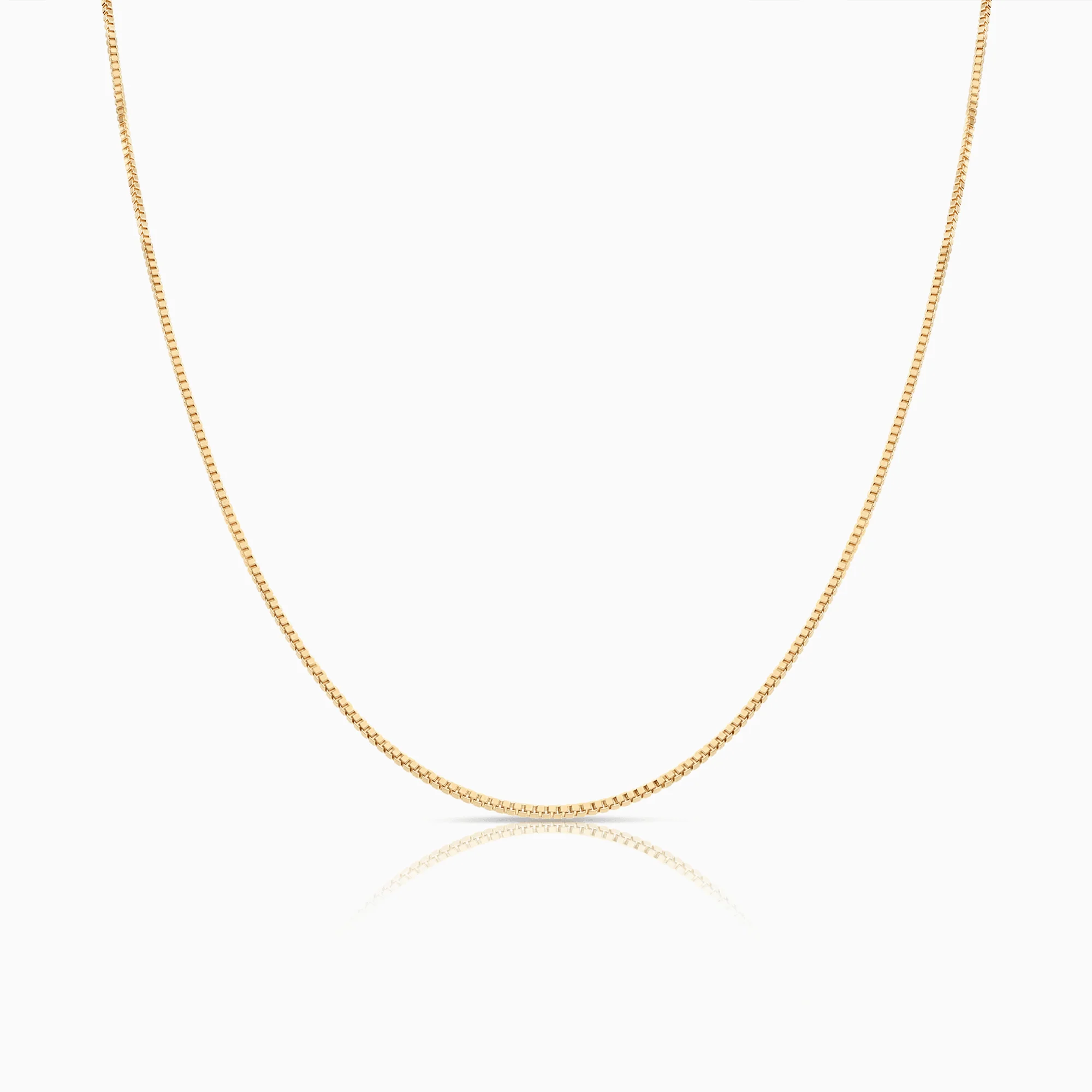 Box chain 42.5cm 18K gold