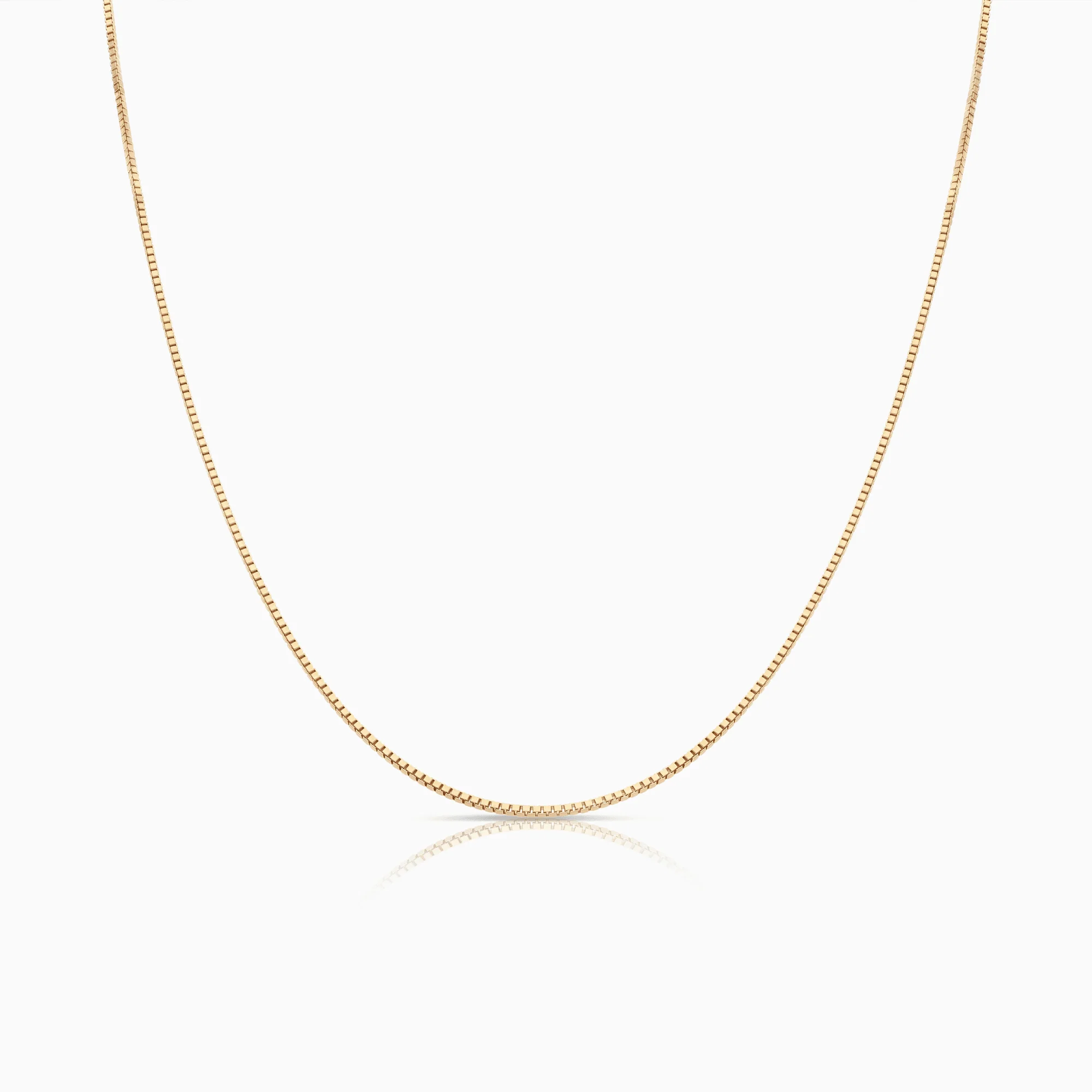 Box chain 42.5cm 18K gold
