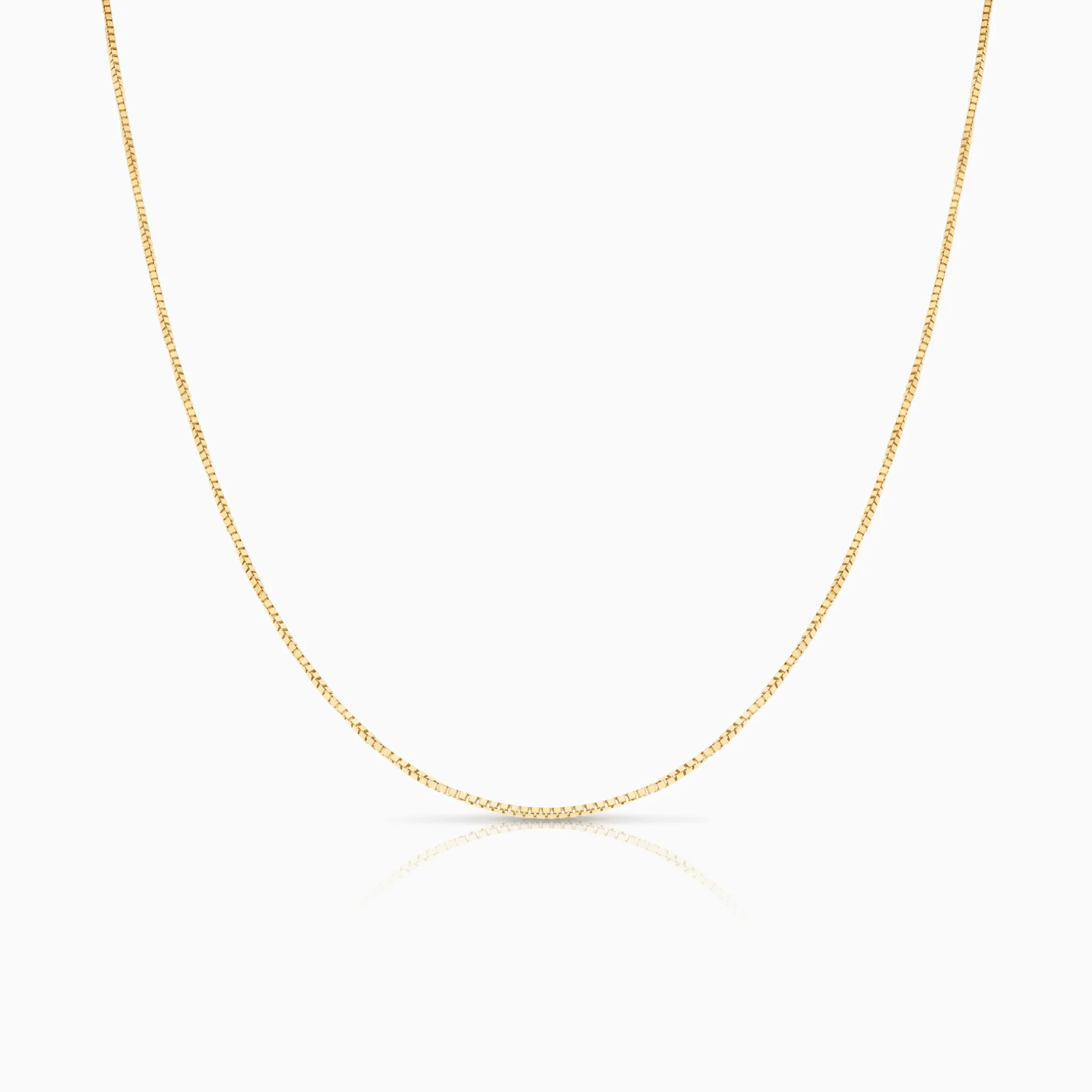Box chain 42.5cm 18K gold