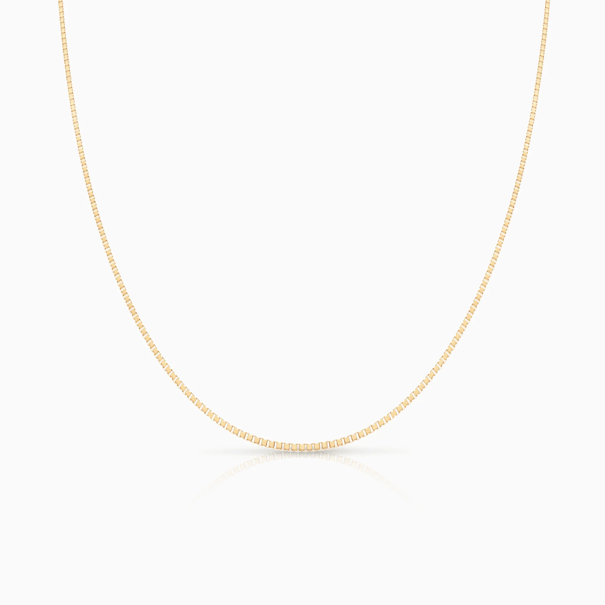 Box chain 42.5cm 18K gold