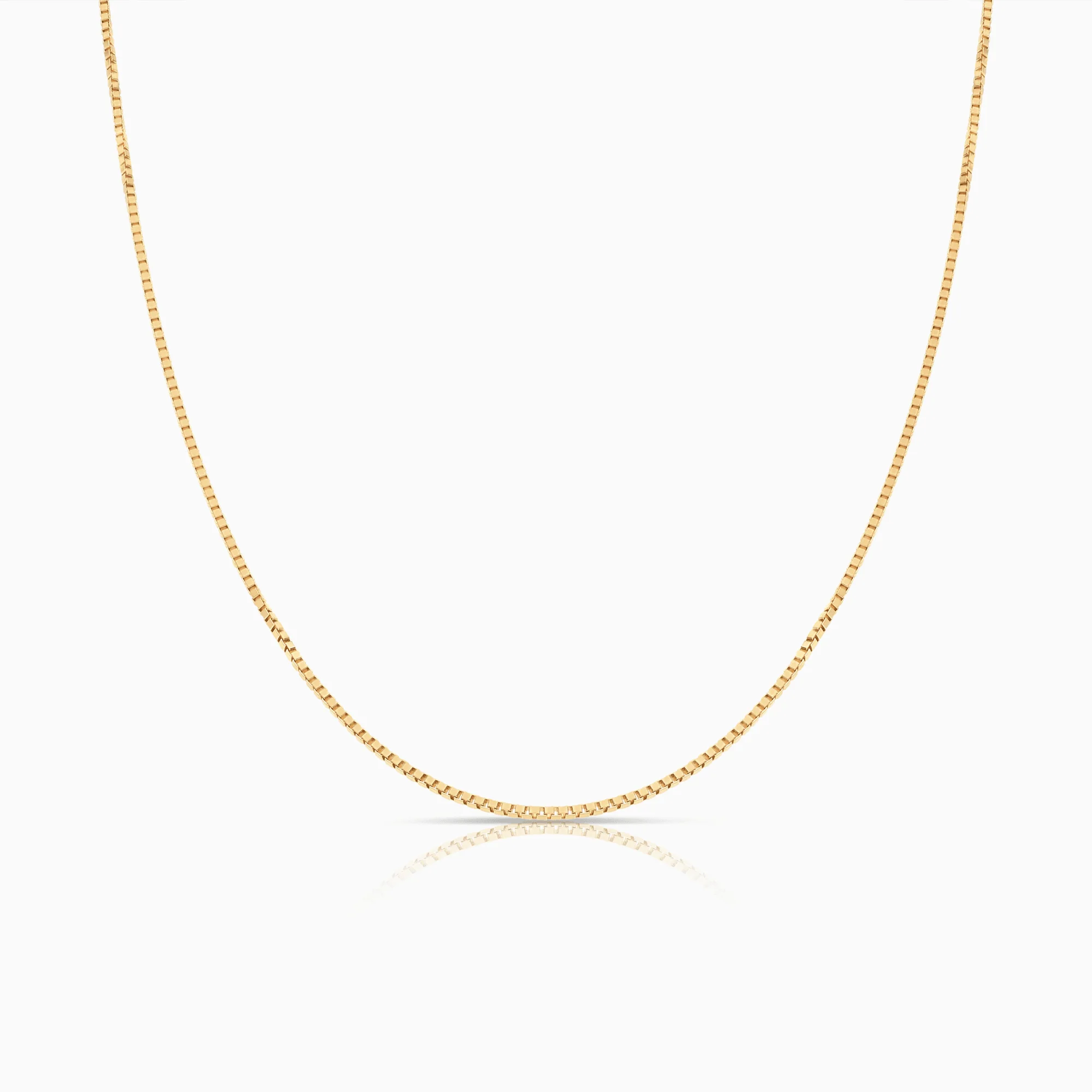 Box chain 42.5cm 18K gold