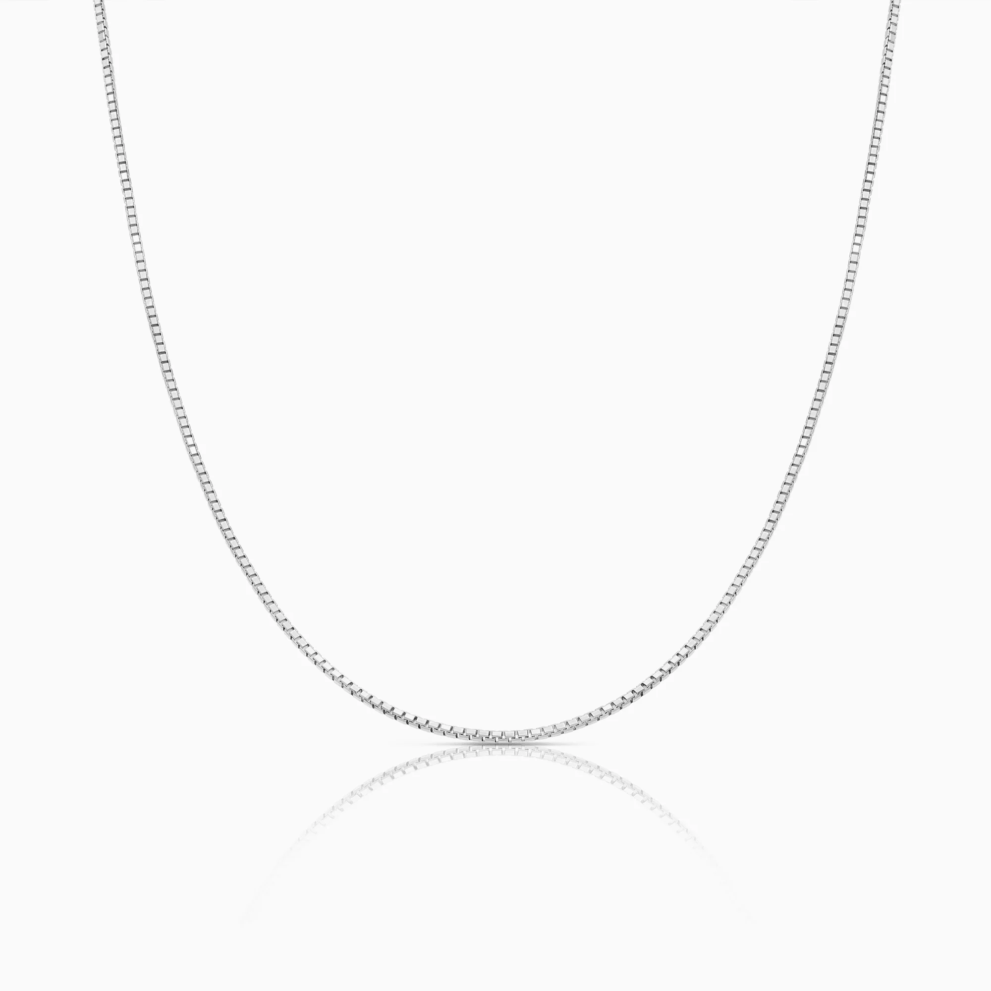Box Chain 42.5cm 18K white gold