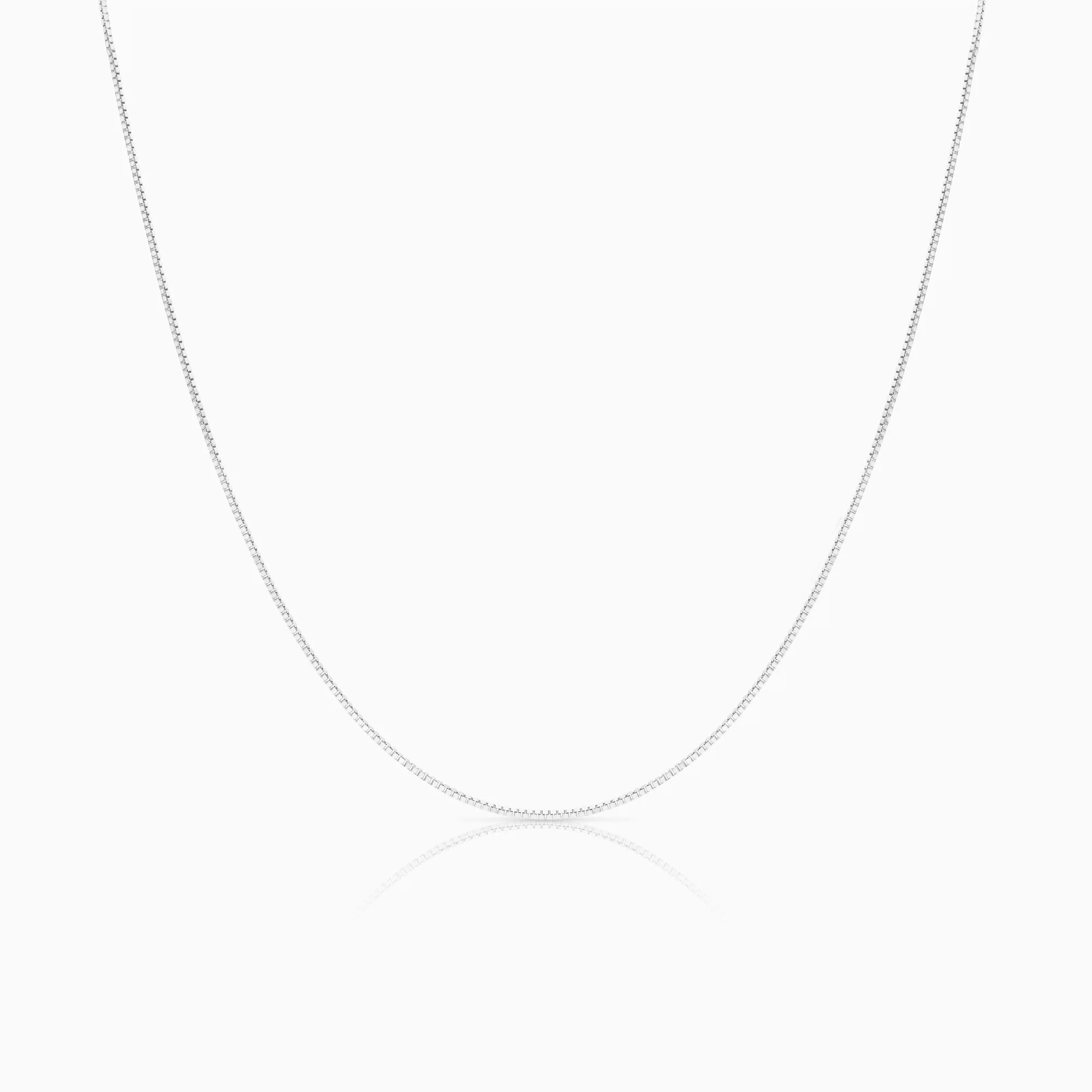 Box Chain 42.5cm 18K white gold