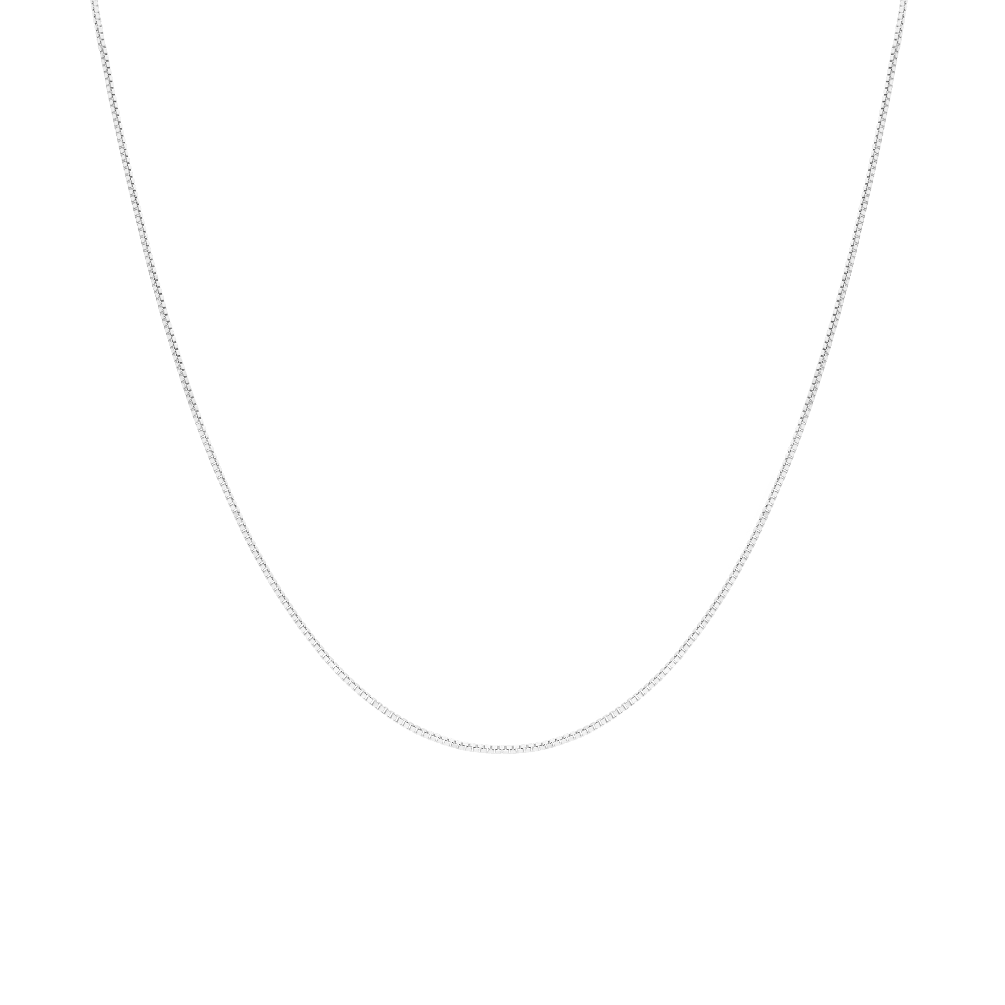 Box Chain 42.5cm 18K white gold - Image 2