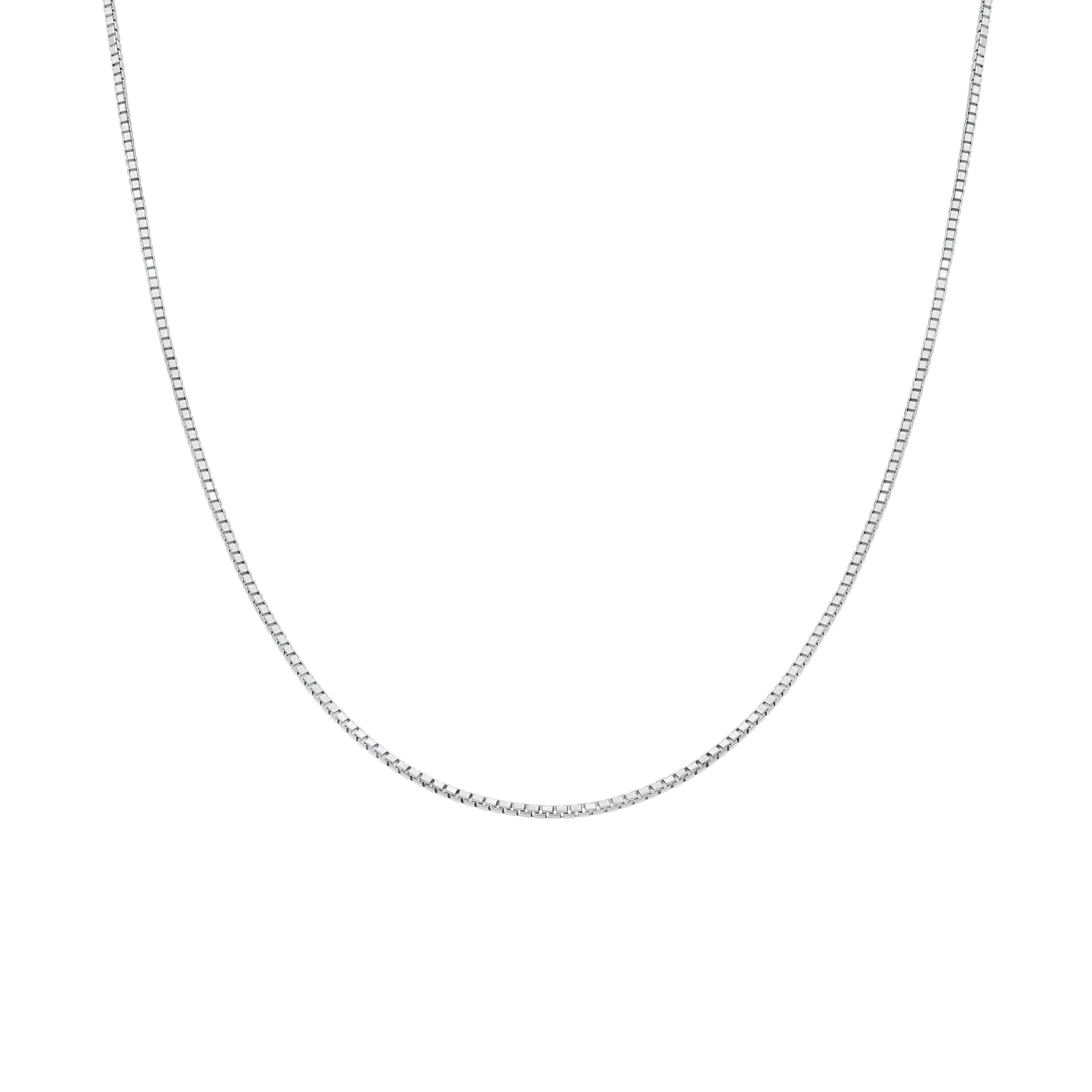 Box Chain 42.5cm 18K white gold - Image 2