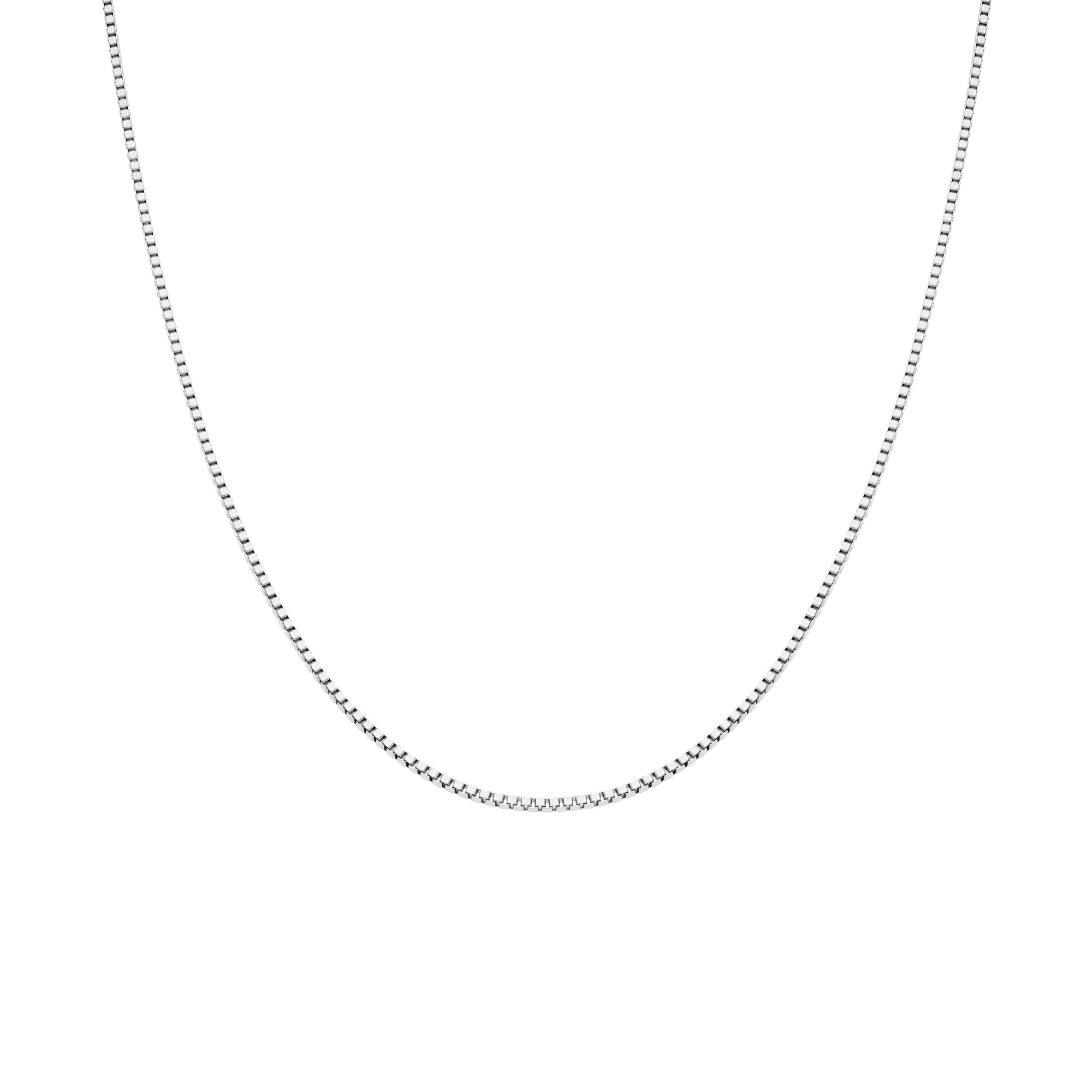 Box Chain 42cm 18K white gold - Image 2