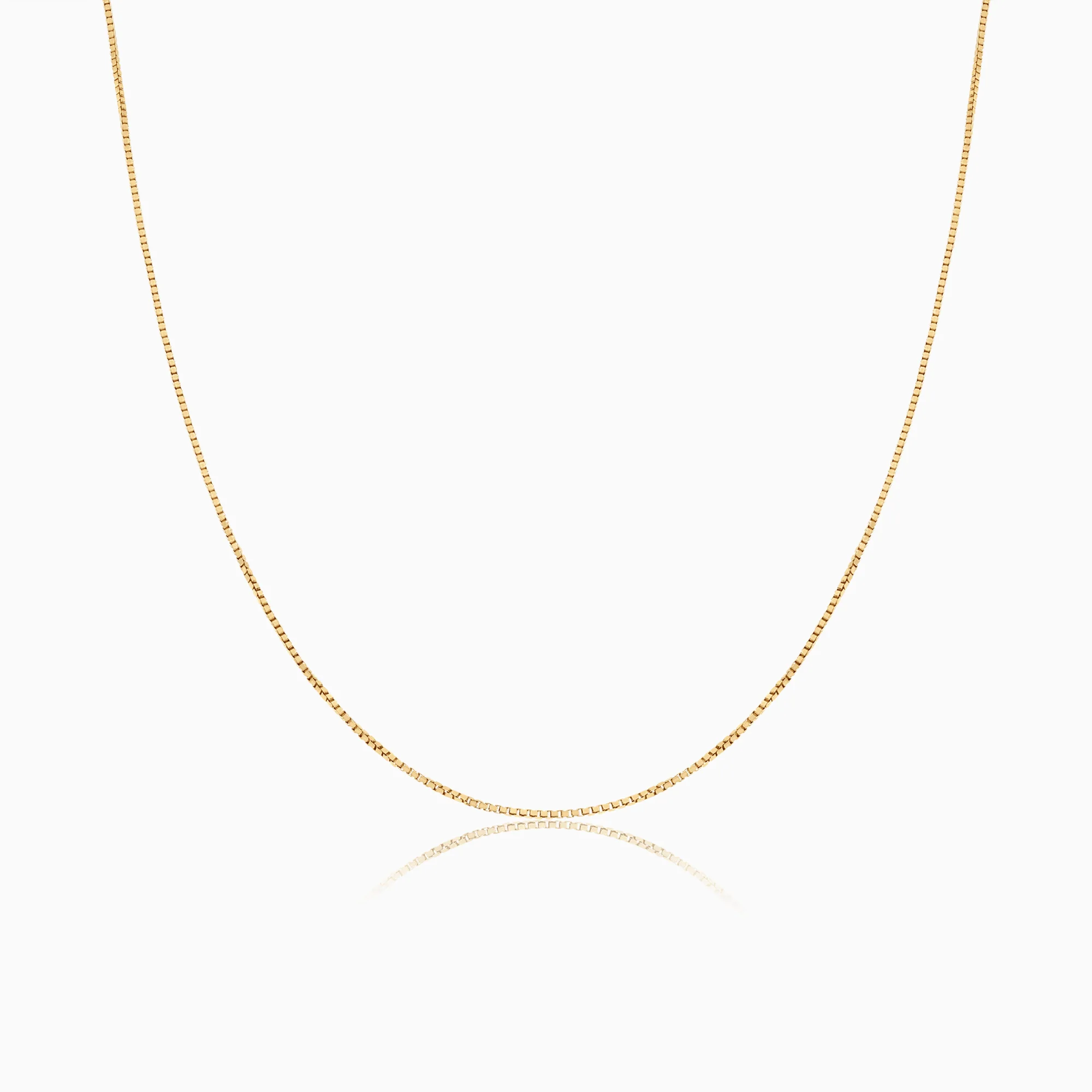 Box Chain 43cm 18K Gold