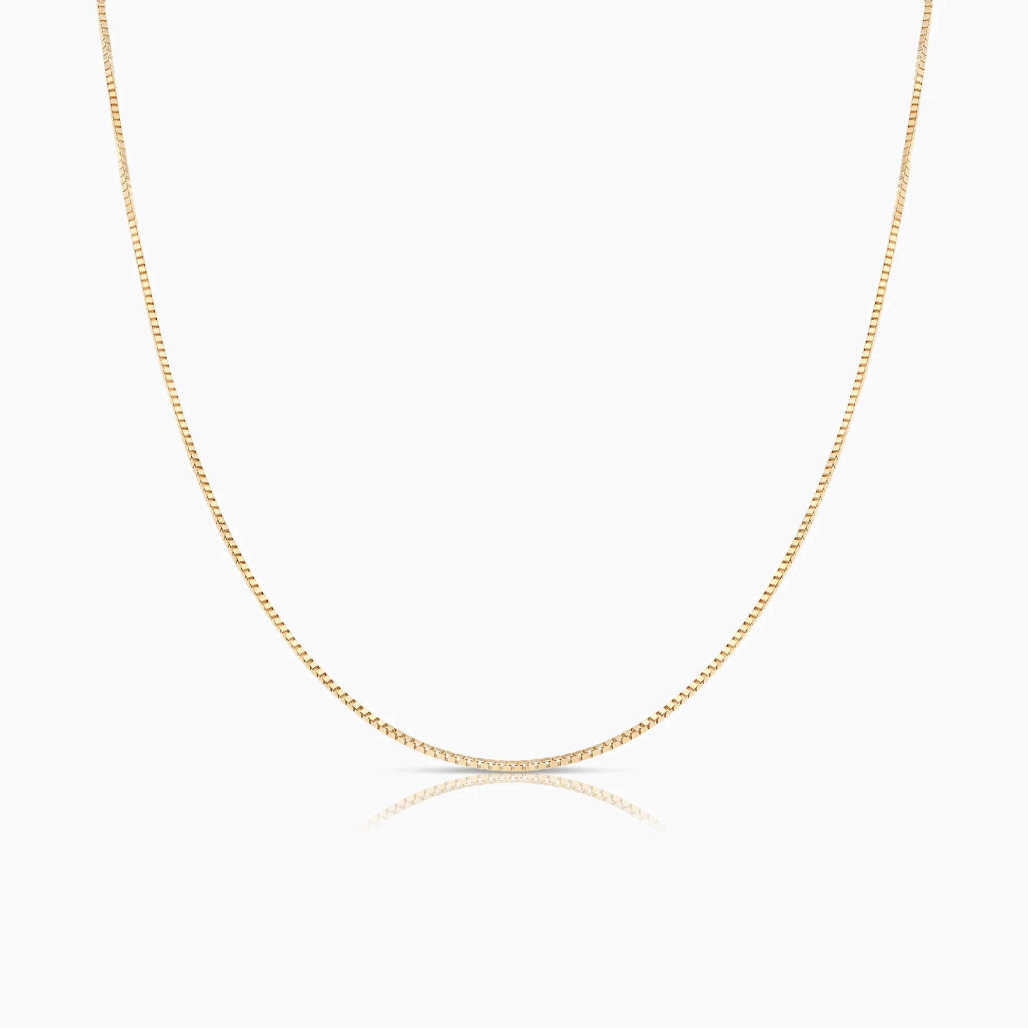 Box Chain 43cm 18K Gold