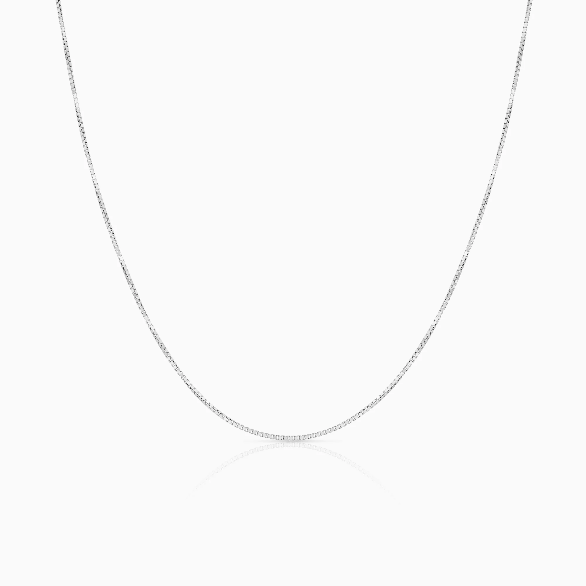 Box Chain 45cm 18K white gold