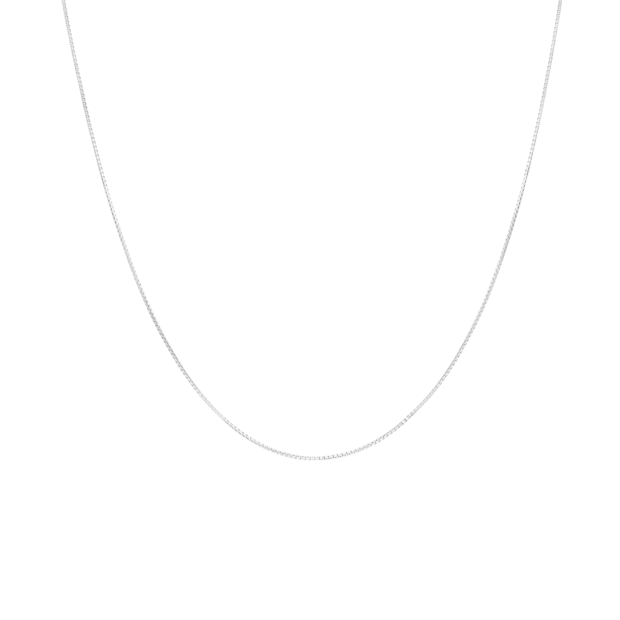 Box Chain 45cm 18K white gold - Image 2