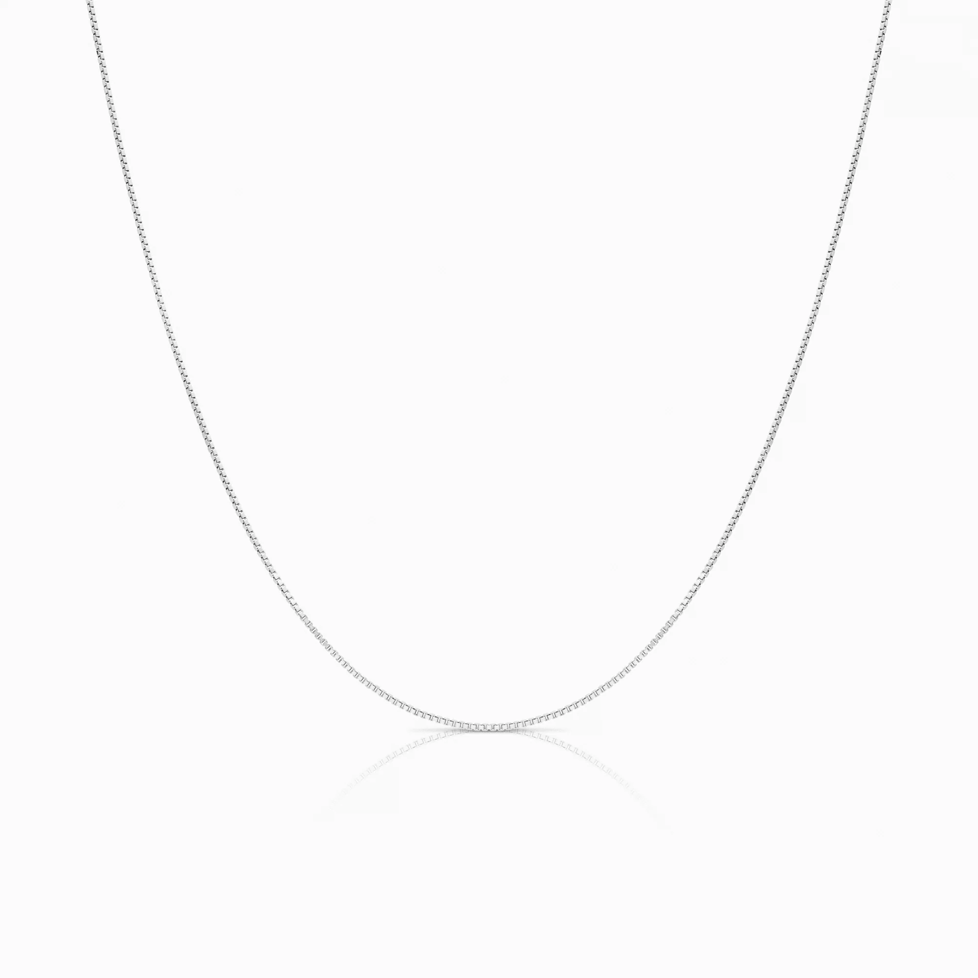 Venetian chain 40cm 18K white gold