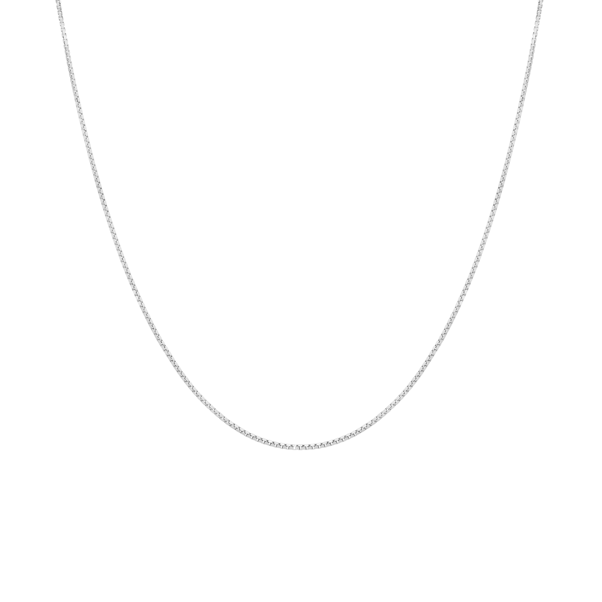 Box chain 38.5cm 18K white gold - Image 2