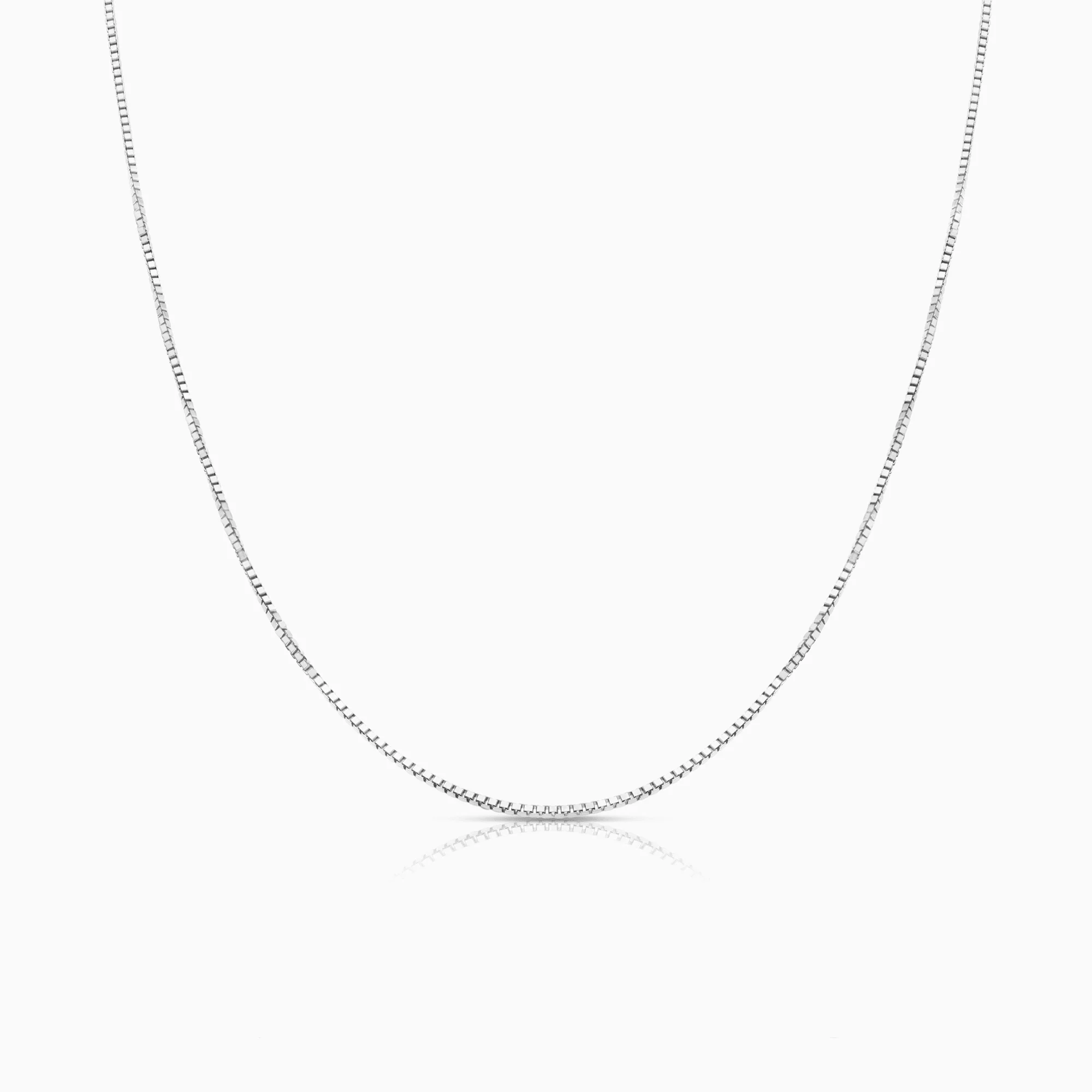 Box link 40.5cm 18K white gold