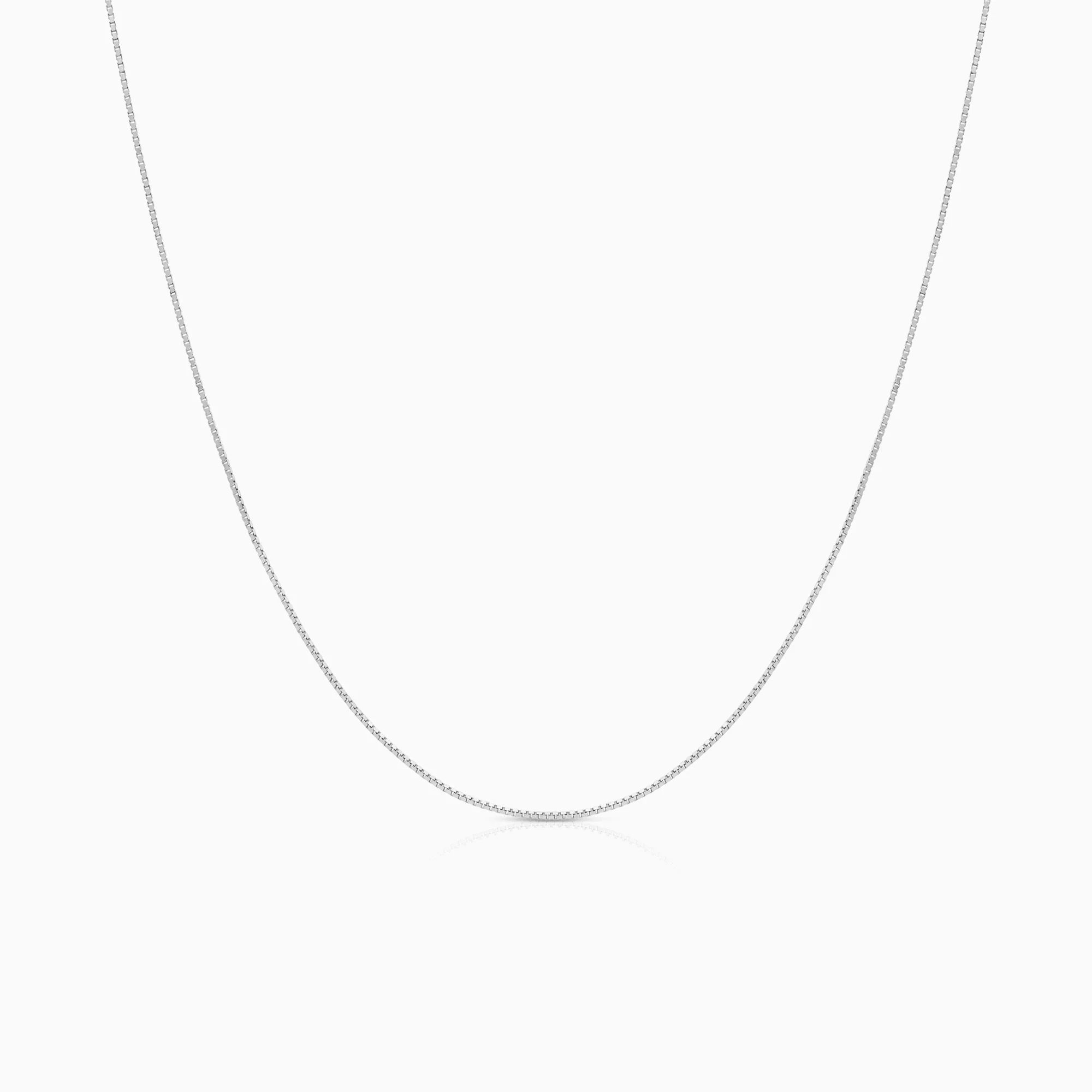 Box link 40.5cm 18K white gold