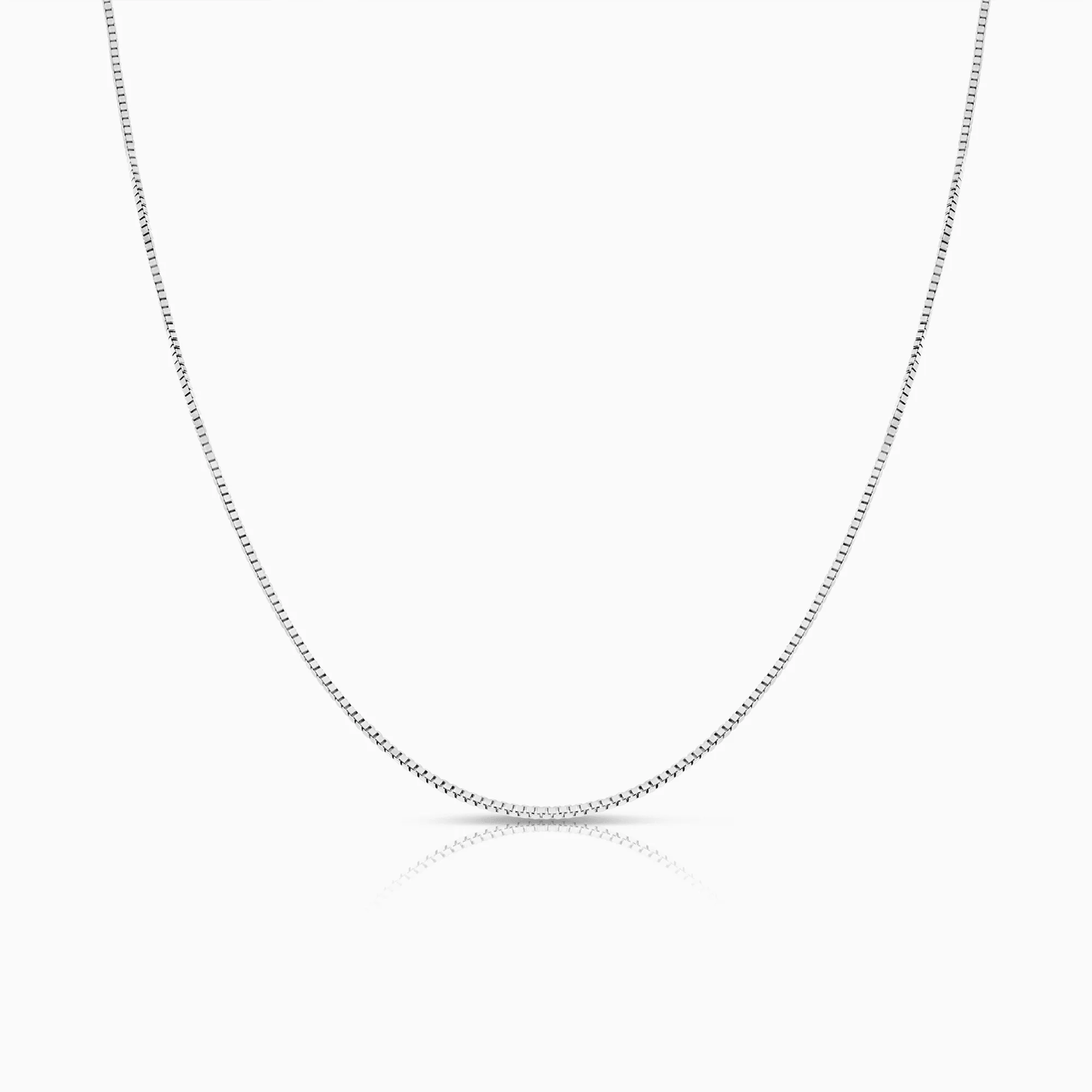 Venetian chain 40cm 18K white gold